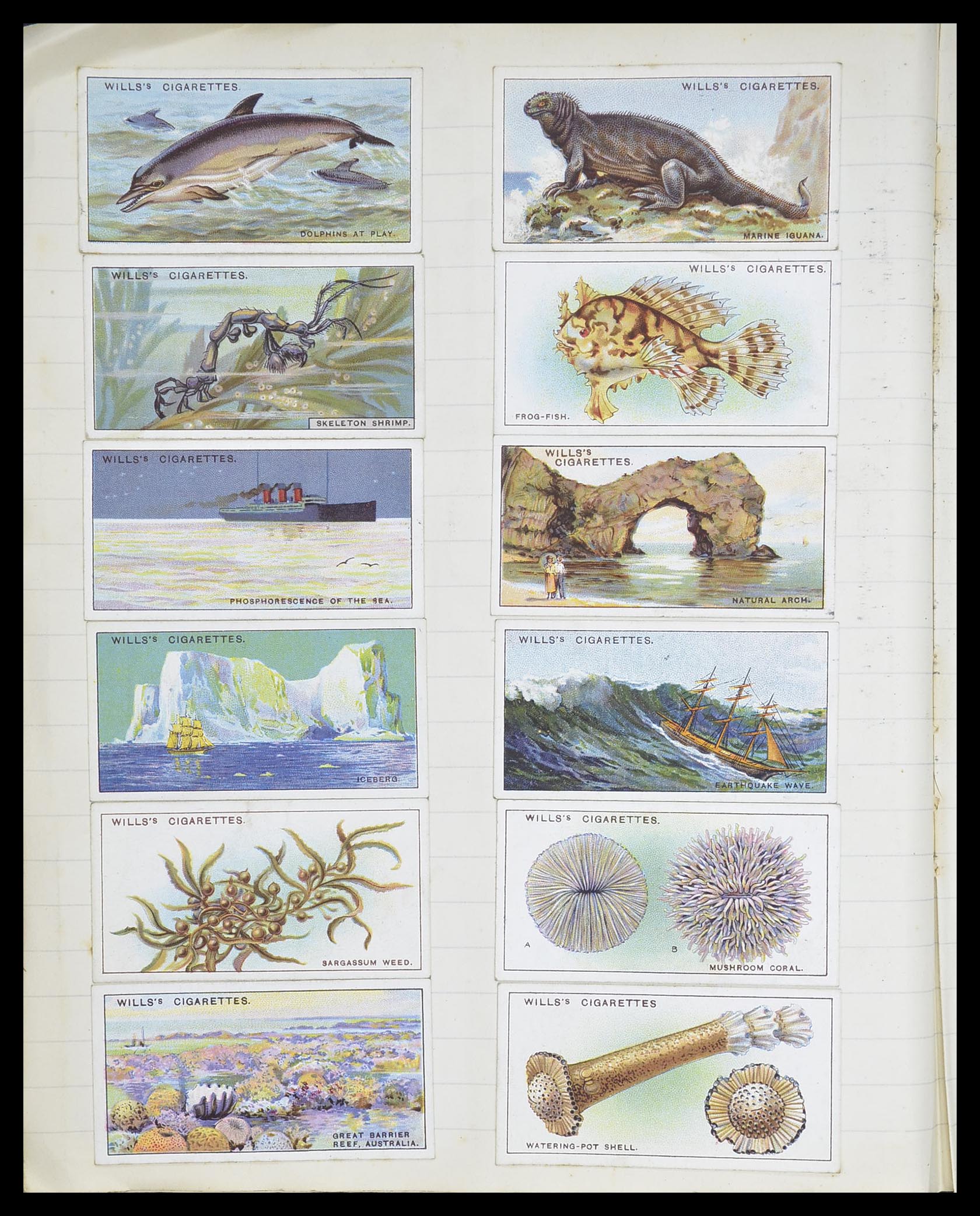 33444 092 - Postzegelverzameling 33444 Engeland sigarettenkaarten.