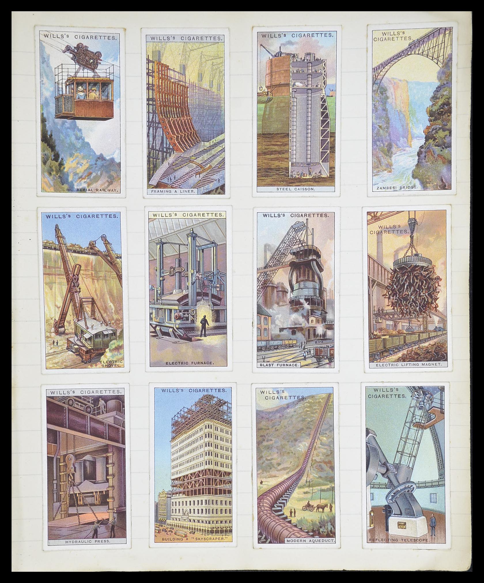 33444 097 - Postzegelverzameling 33444 Engeland sigarettenkaarten.