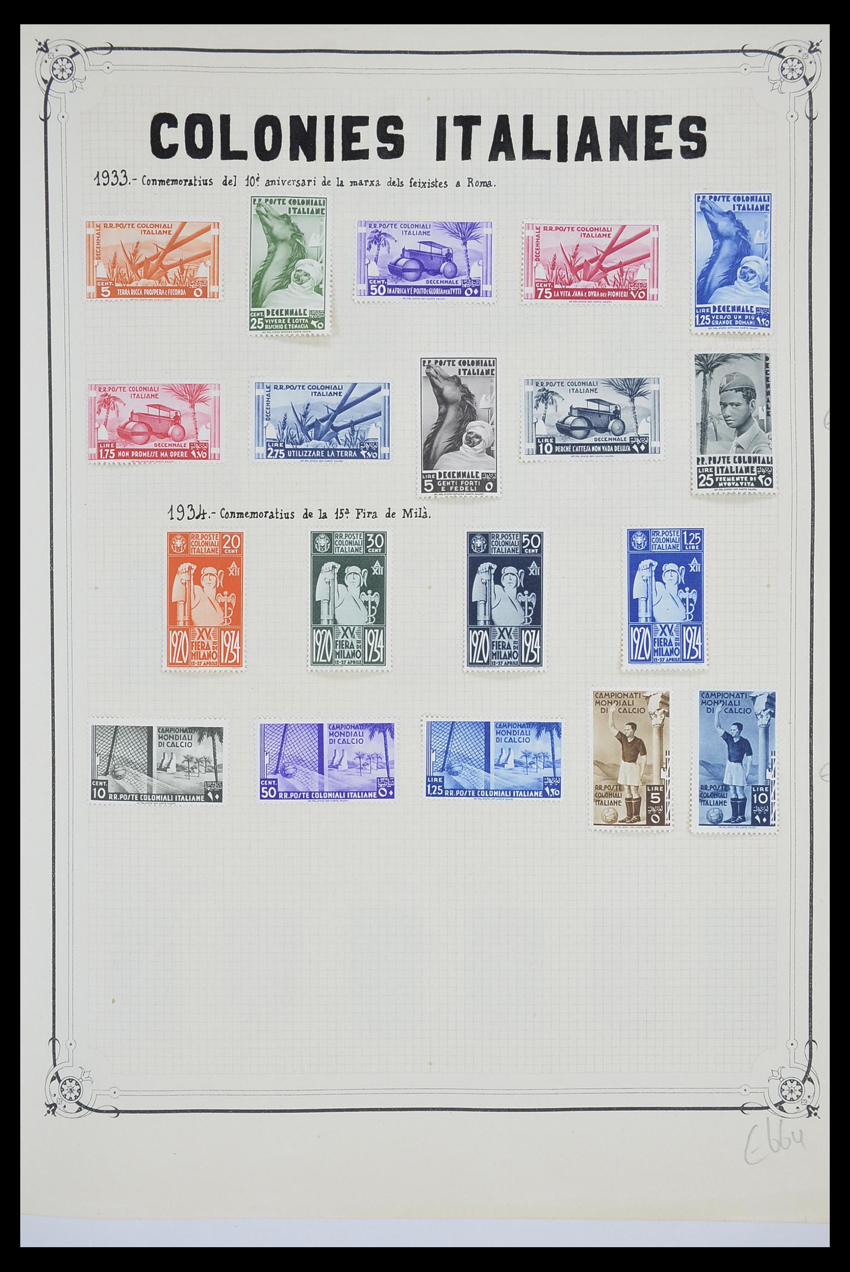 33445 002 - Postzegelverzameling 33445 Italiaanse koloniën 1893-1959.