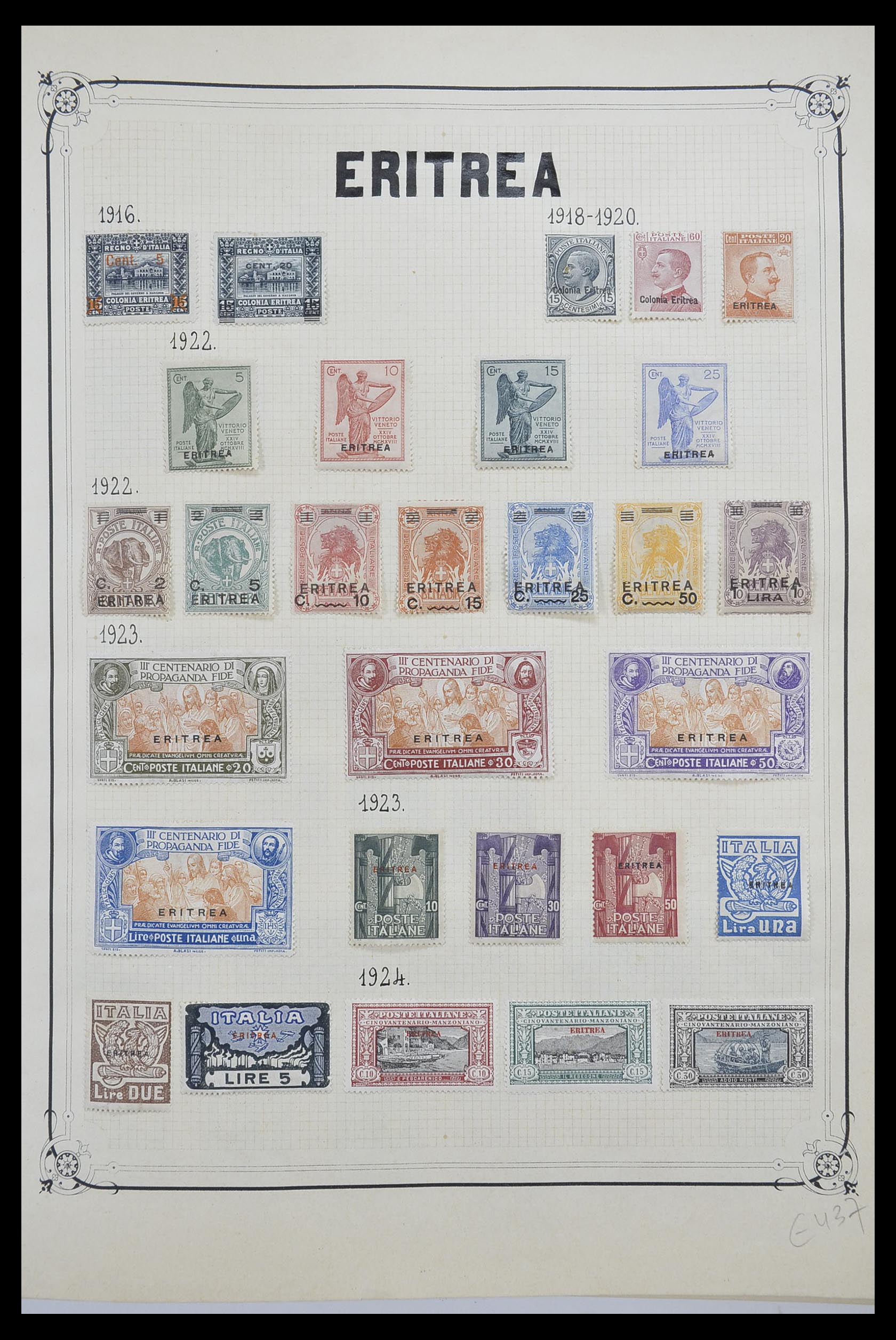 33445 013 - Postzegelverzameling 33445 Italiaanse koloniën 1893-1959.
