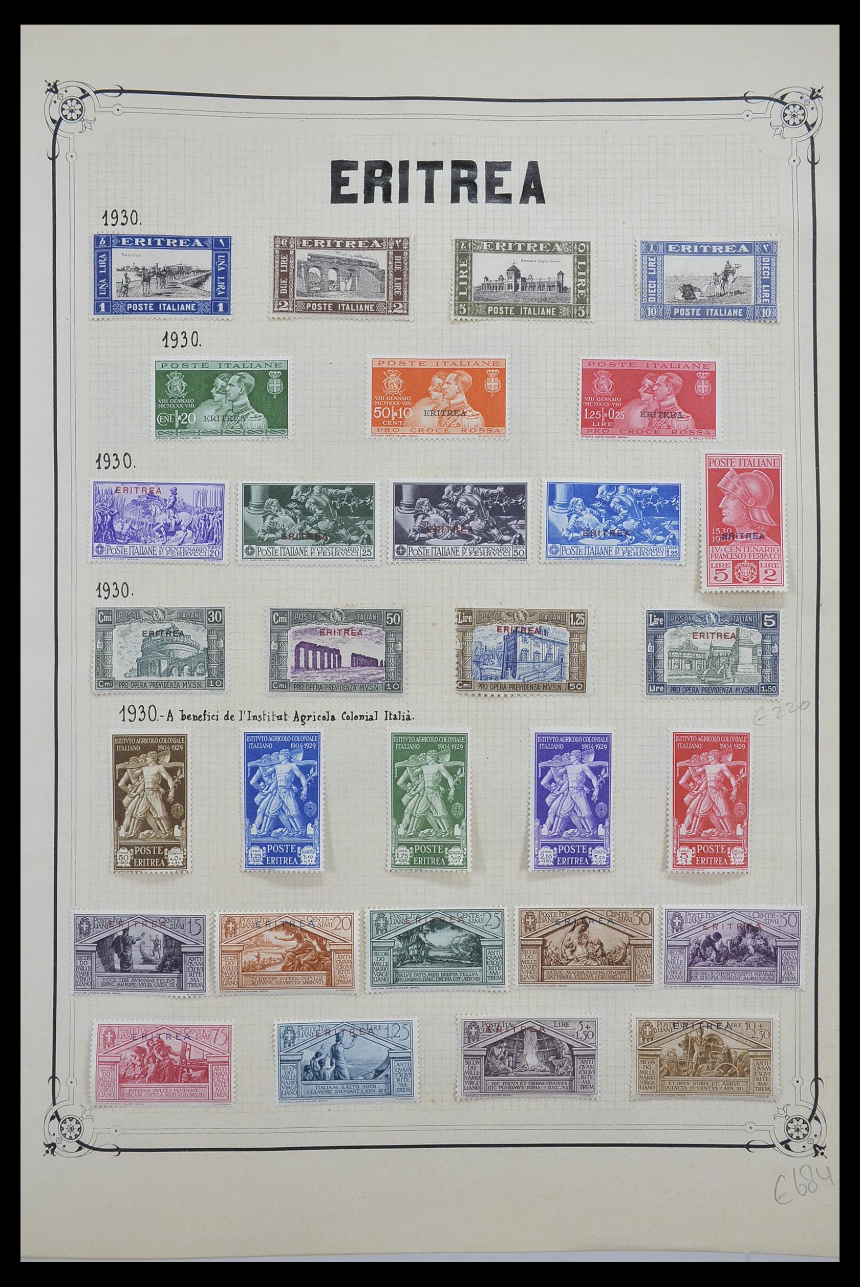 33445 016 - Postzegelverzameling 33445 Italiaanse koloniën 1893-1959.