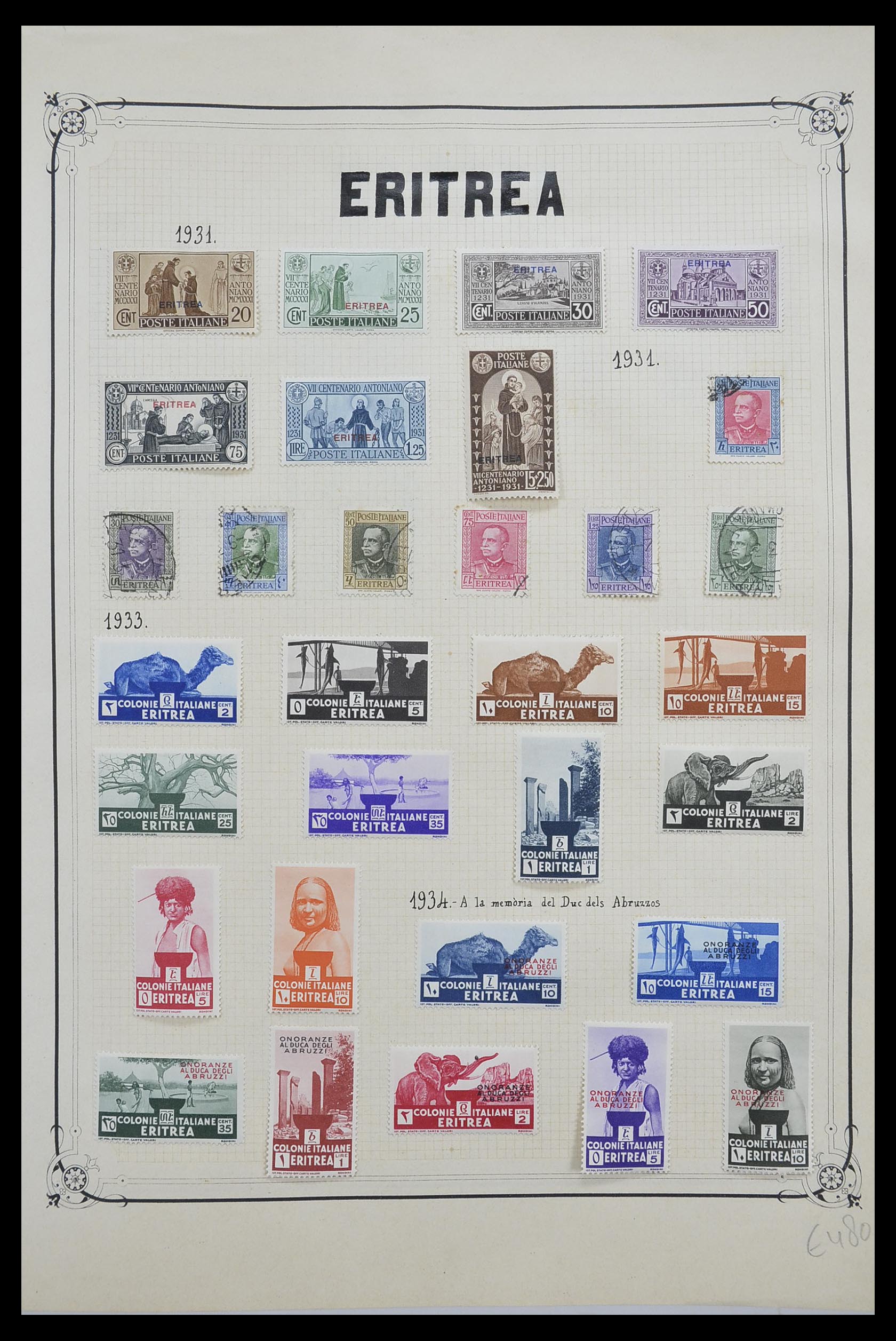 33445 017 - Postzegelverzameling 33445 Italiaanse koloniën 1893-1959.