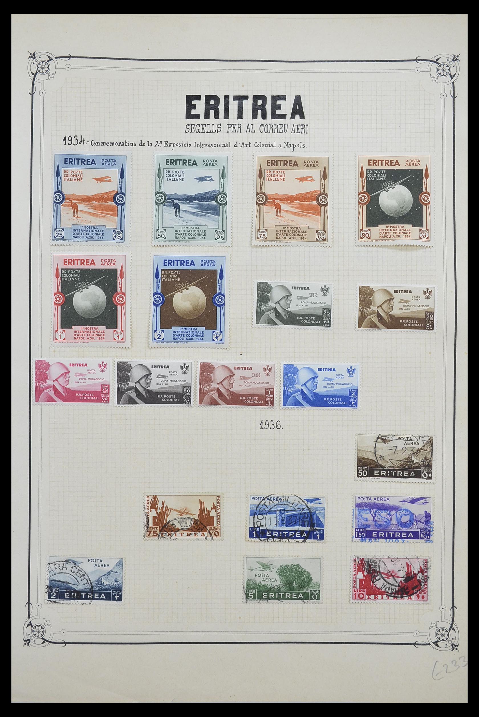 33445 019 - Postzegelverzameling 33445 Italiaanse koloniën 1893-1959.