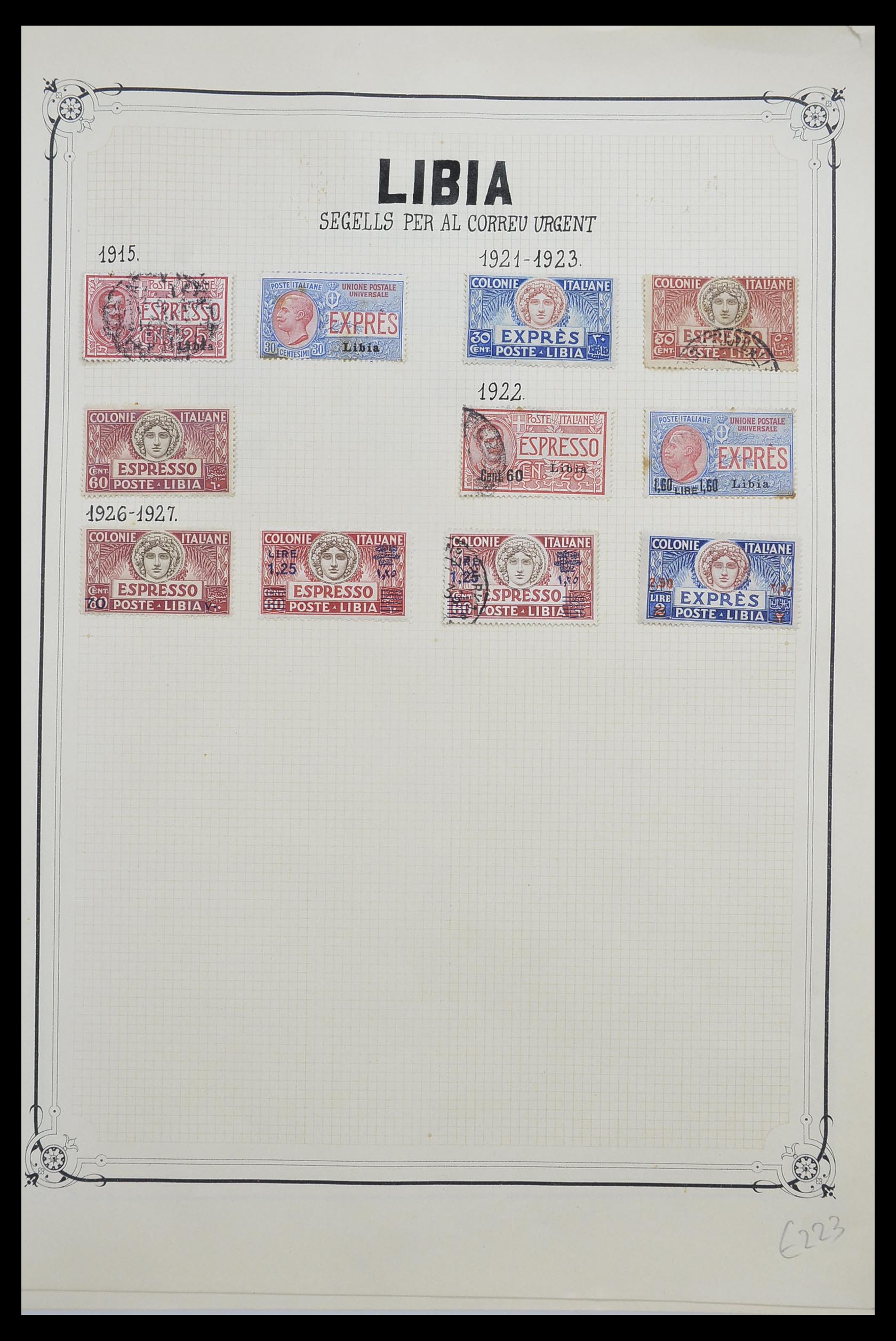 33445 028 - Postzegelverzameling 33445 Italiaanse koloniën 1893-1959.