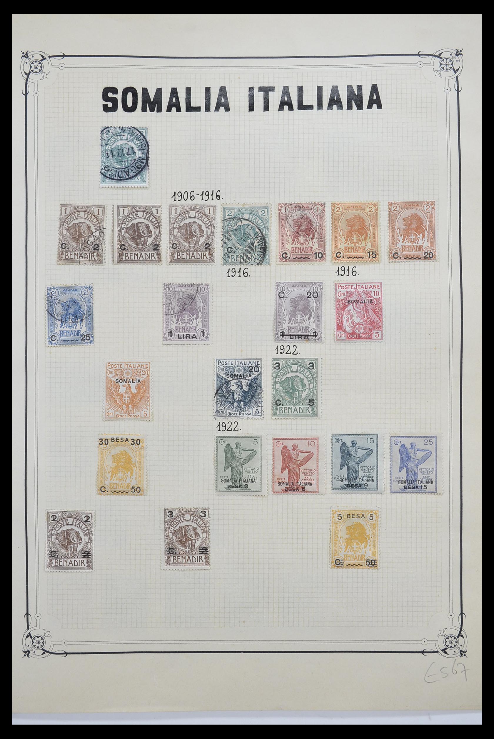 33445 034 - Postzegelverzameling 33445 Italiaanse koloniën 1893-1959.