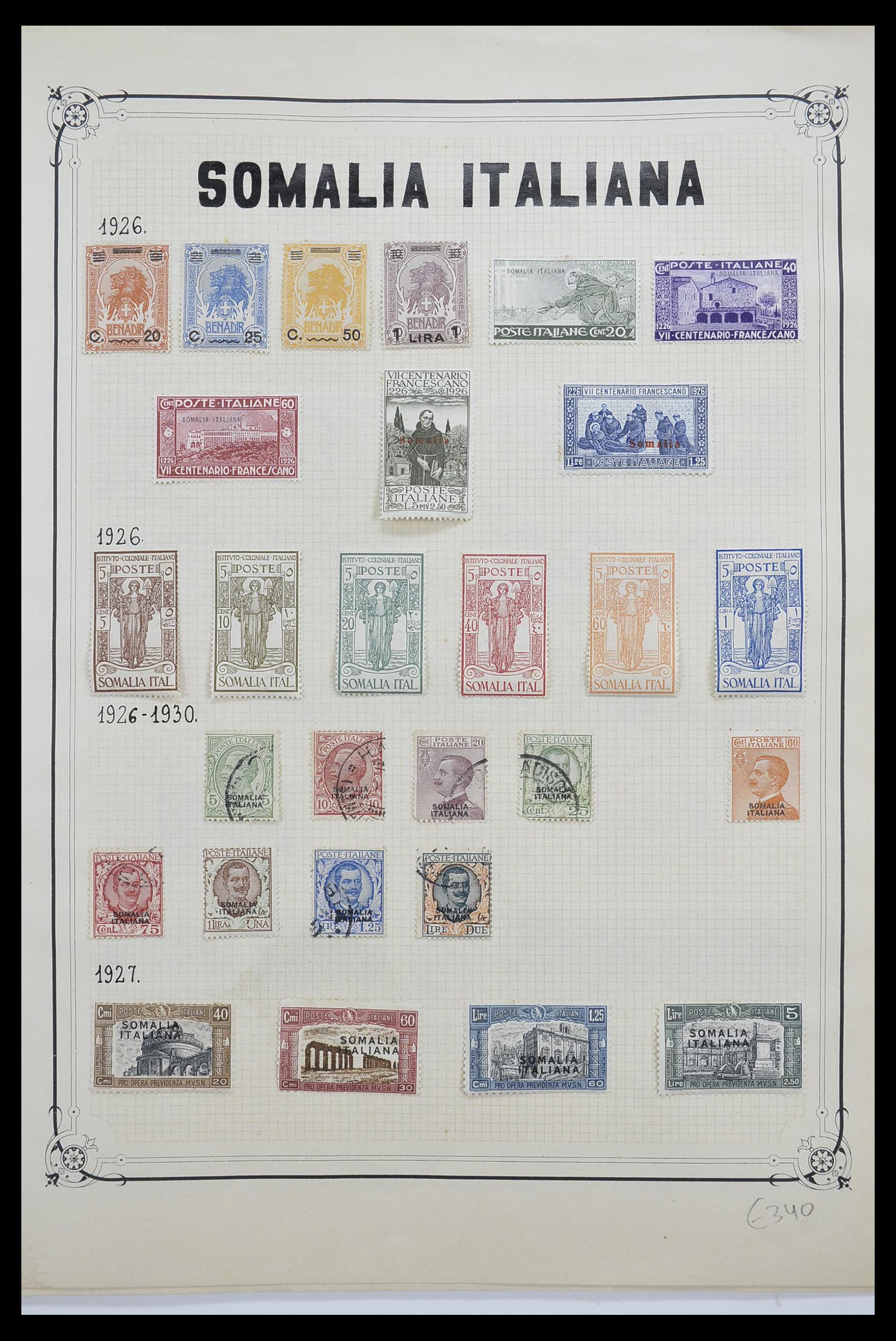 33445 036 - Postzegelverzameling 33445 Italiaanse koloniën 1893-1959.