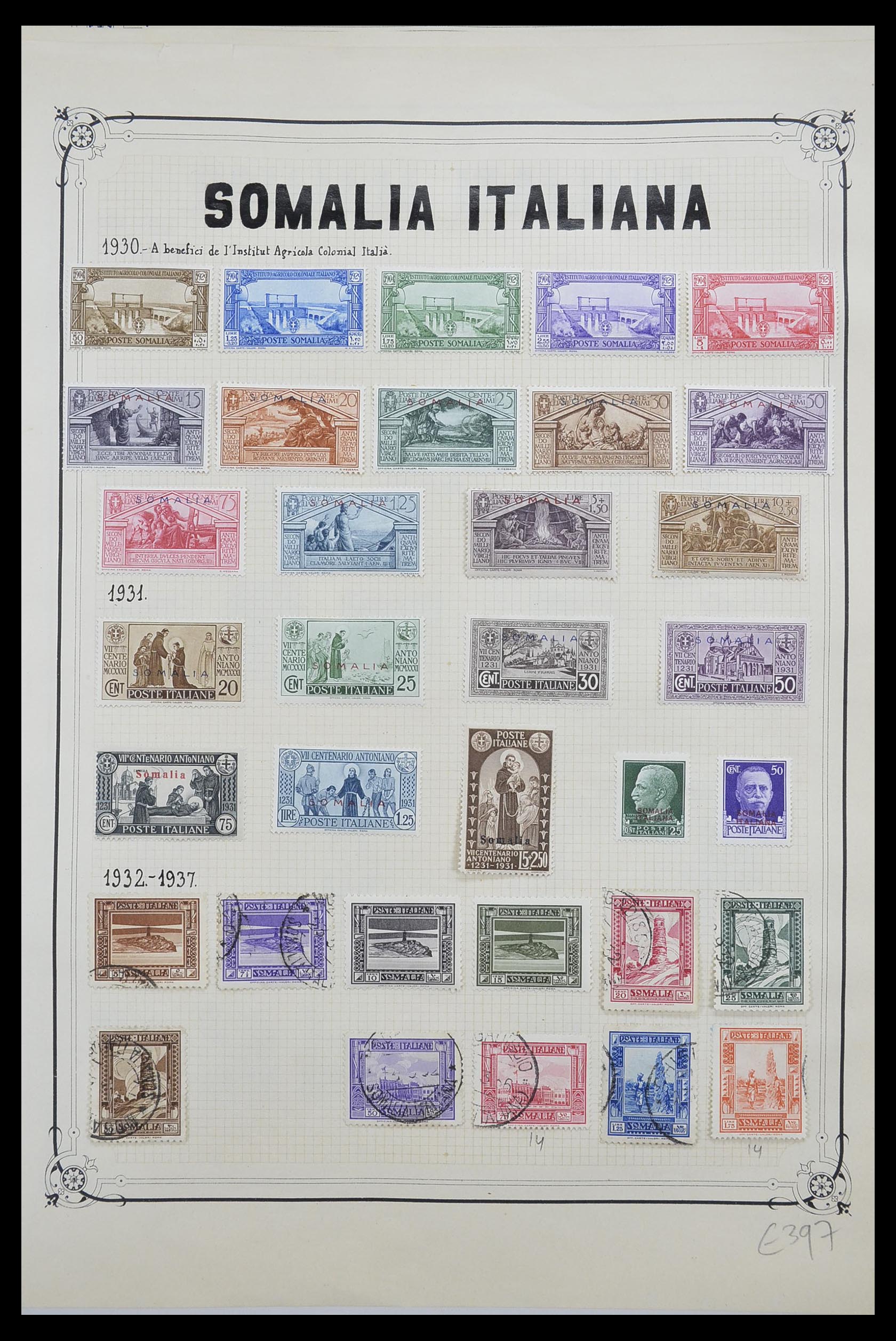 33445 038 - Postzegelverzameling 33445 Italiaanse koloniën 1893-1959.