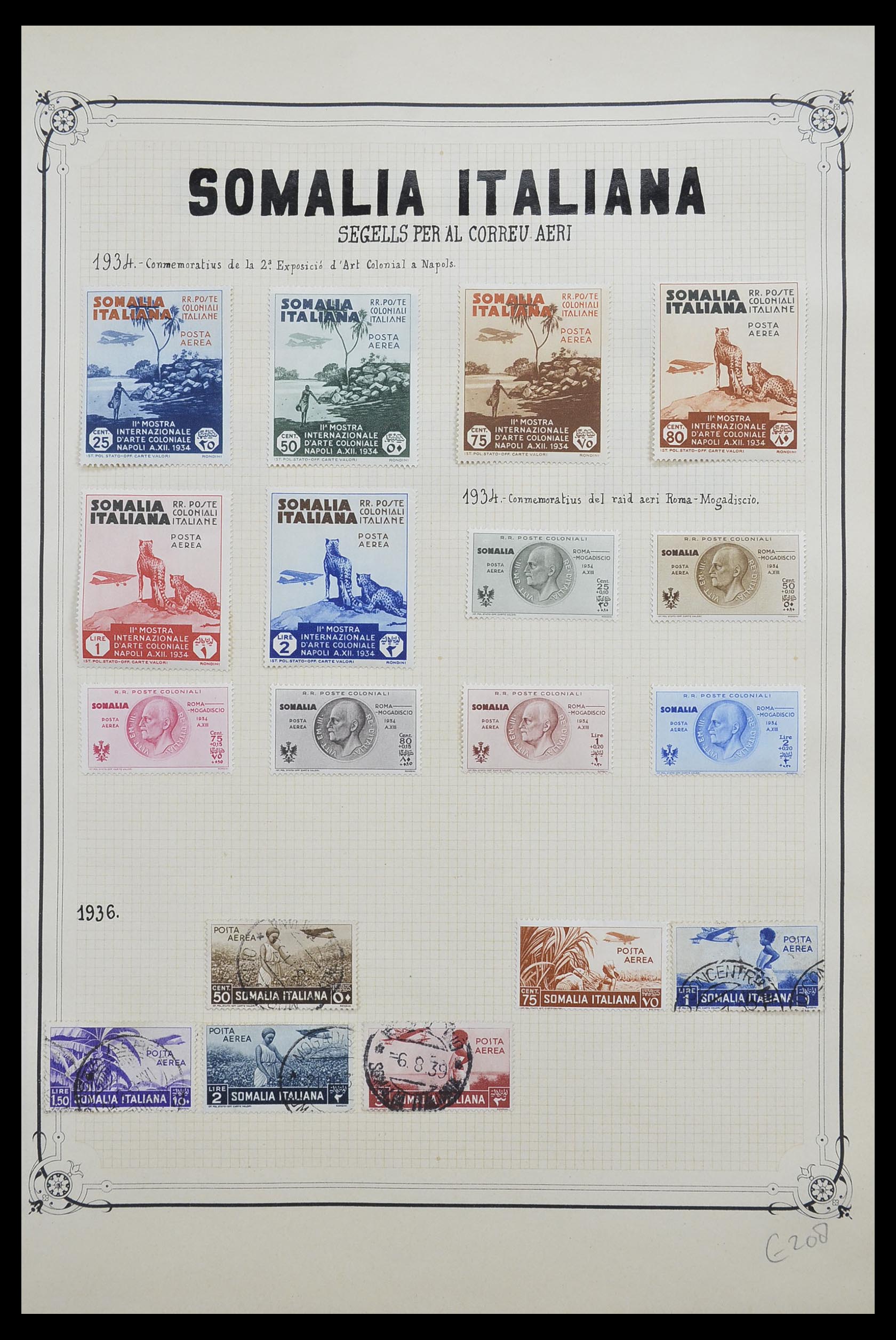 33445 041 - Postzegelverzameling 33445 Italiaanse koloniën 1893-1959.
