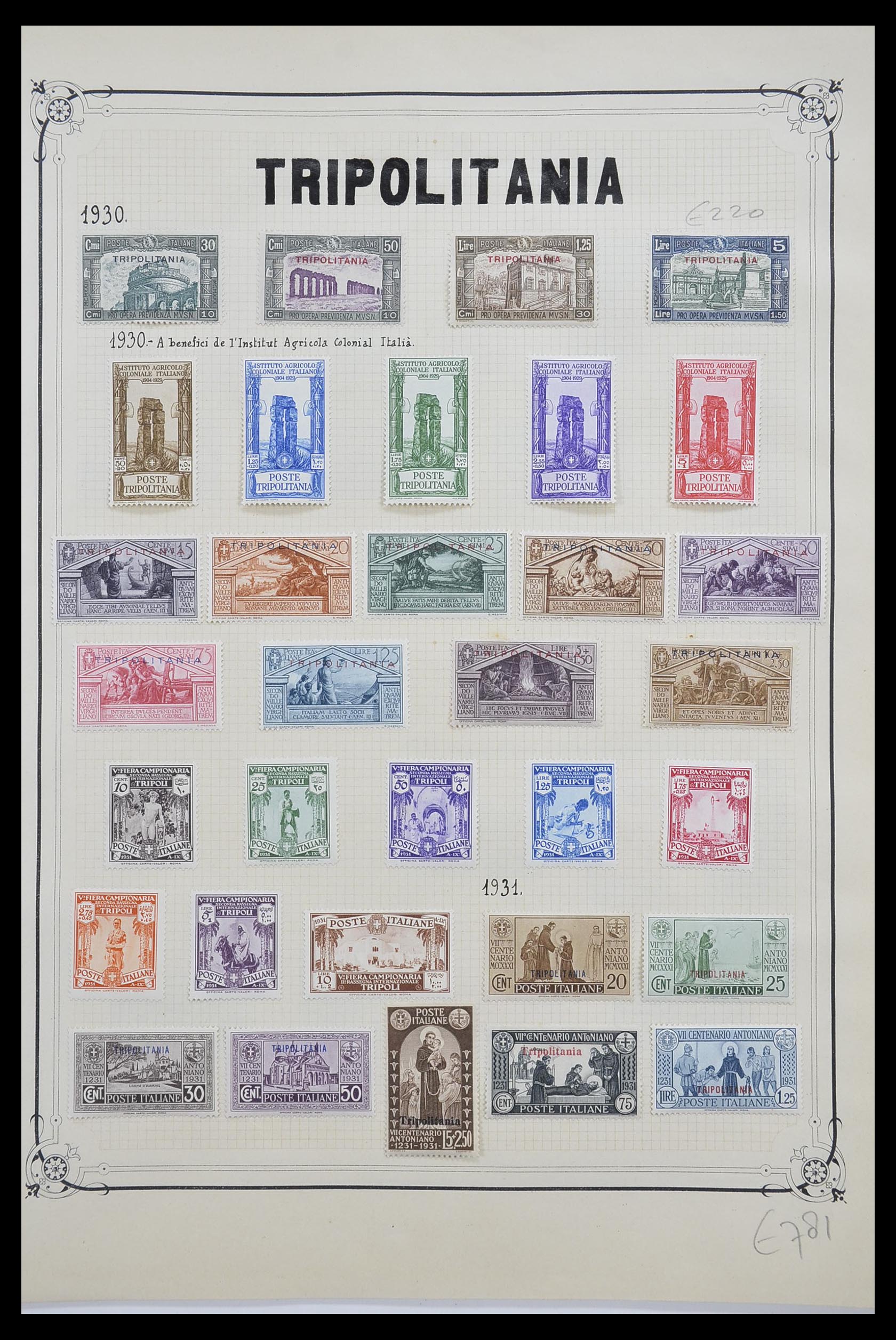 33445 051 - Postzegelverzameling 33445 Italiaanse koloniën 1893-1959.