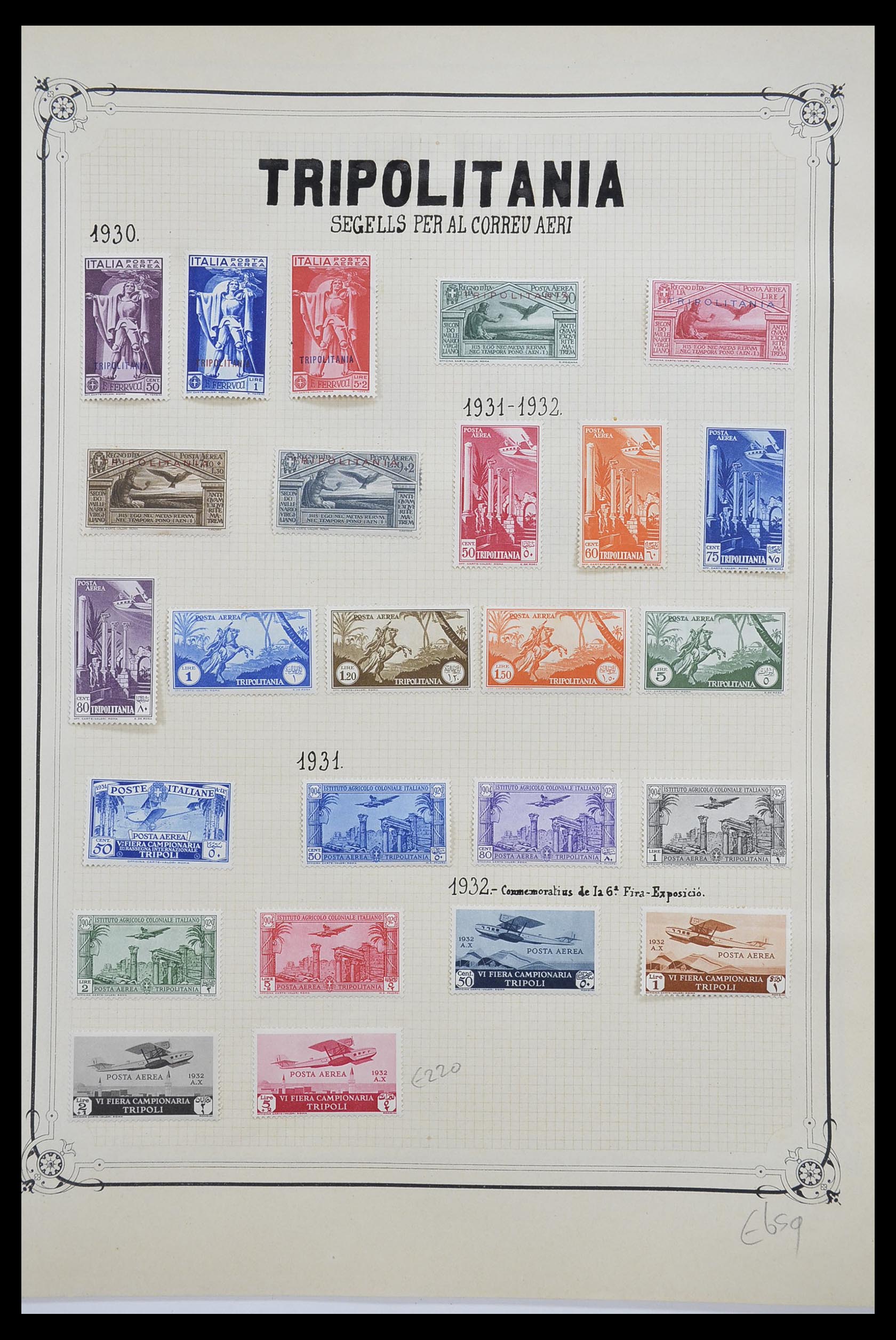 33445 054 - Postzegelverzameling 33445 Italiaanse koloniën 1893-1959.