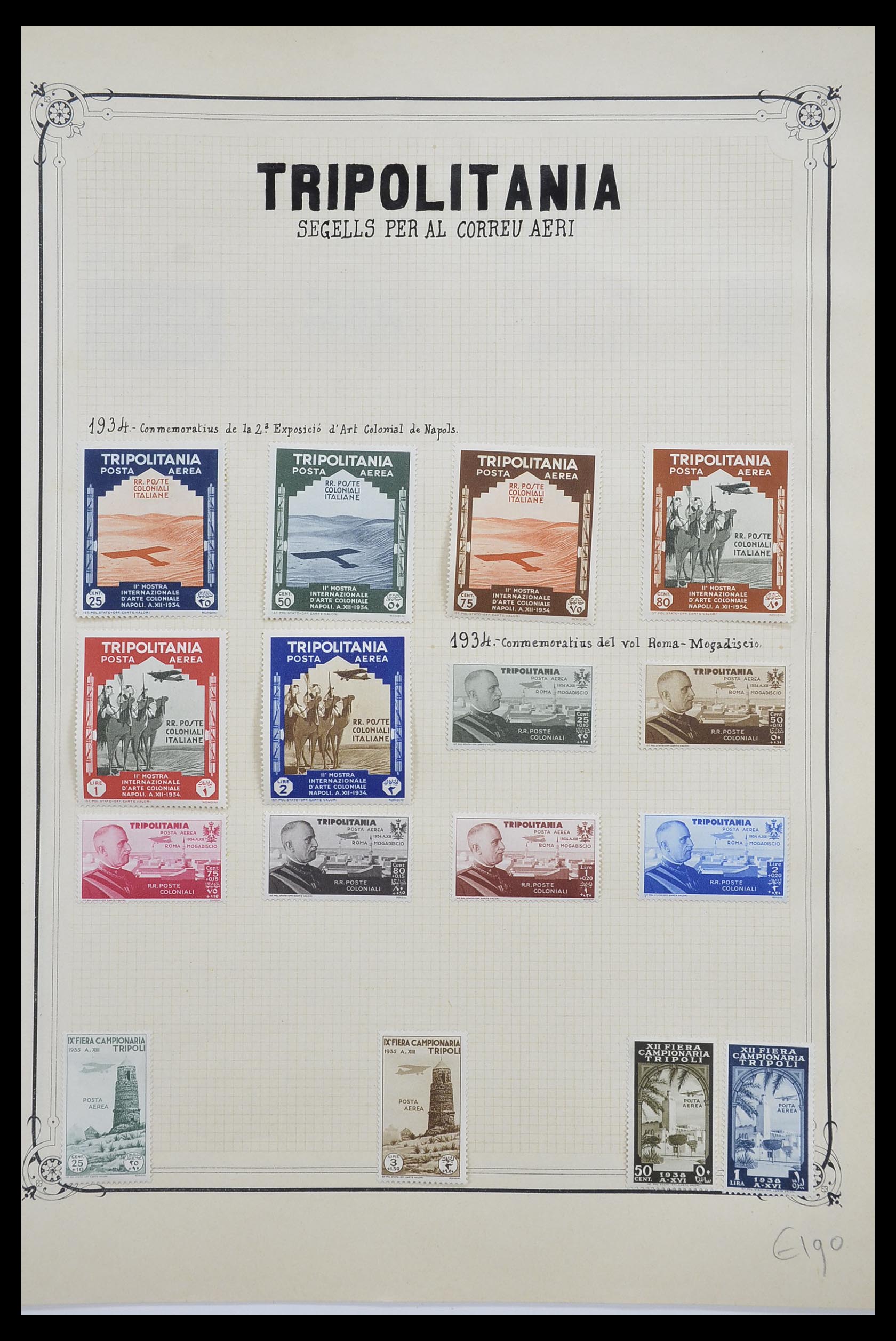 33445 056 - Postzegelverzameling 33445 Italiaanse koloniën 1893-1959.