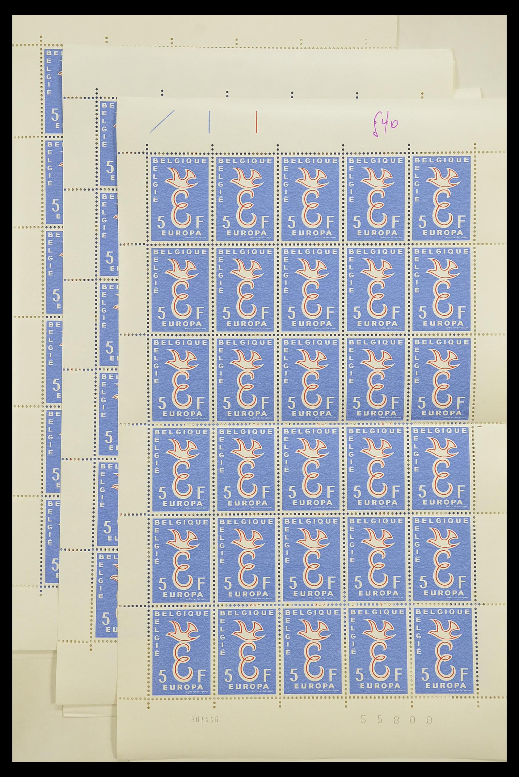 33446 002 - Postzegelverzameling 33446 Europa CEPT 1956-1961 engros.