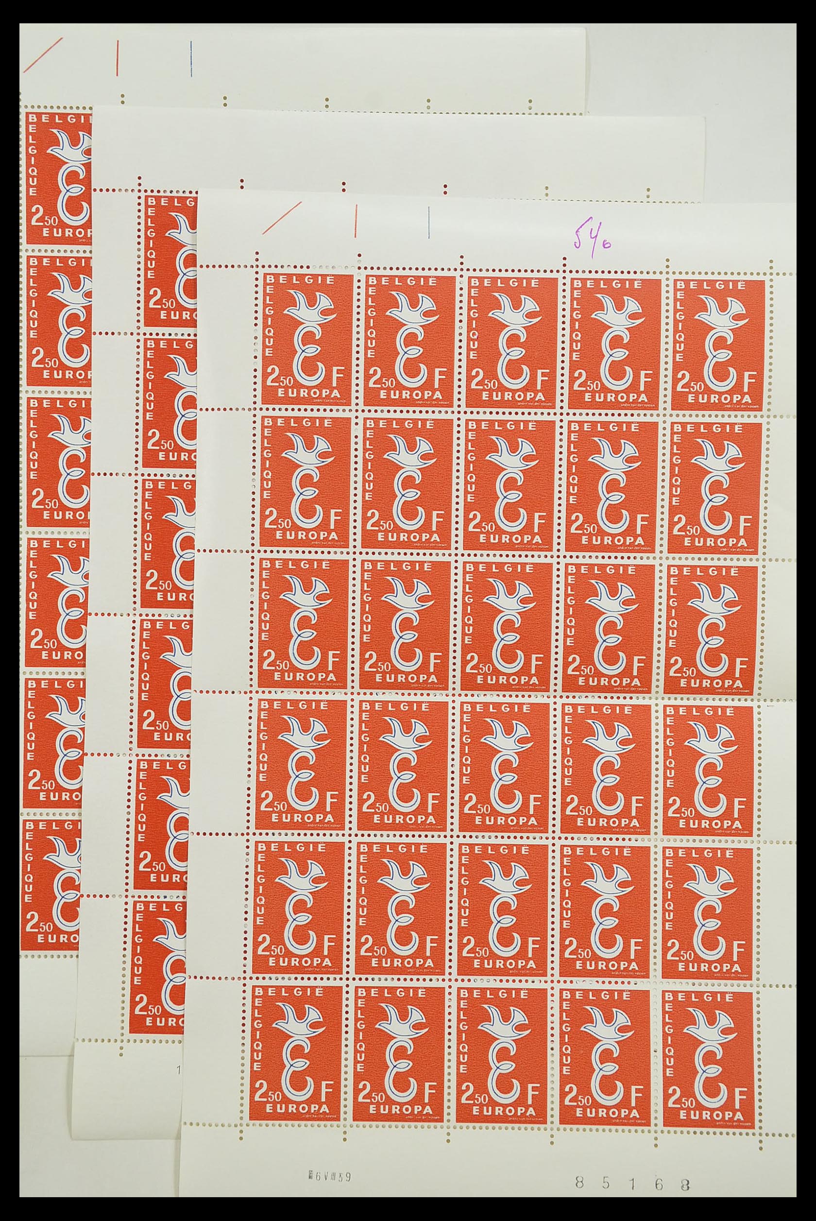 33446 005 - Postzegelverzameling 33446 Europa CEPT 1956-1961 engros.