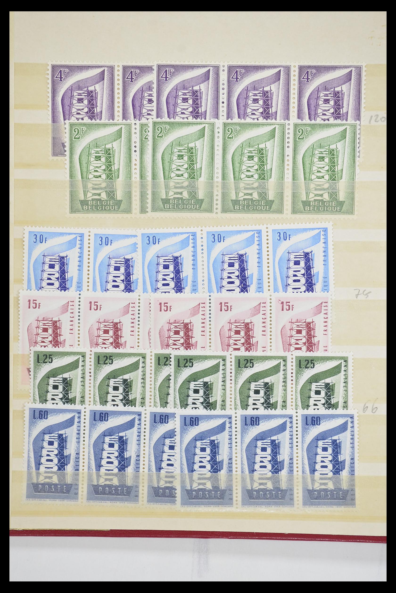 33446 046 - Postzegelverzameling 33446 Europa CEPT 1956-1961 engros.