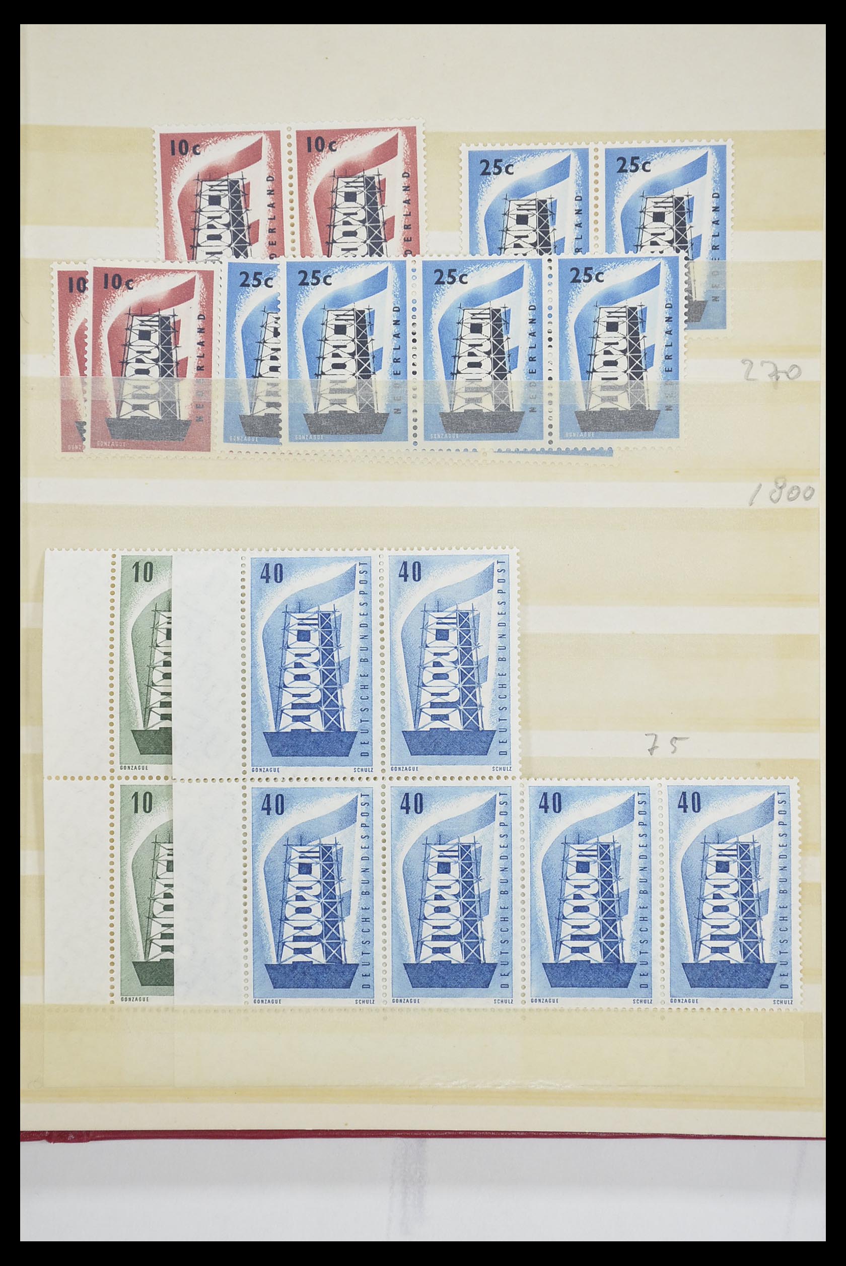 33446 047 - Postzegelverzameling 33446 Europa CEPT 1956-1961 engros.