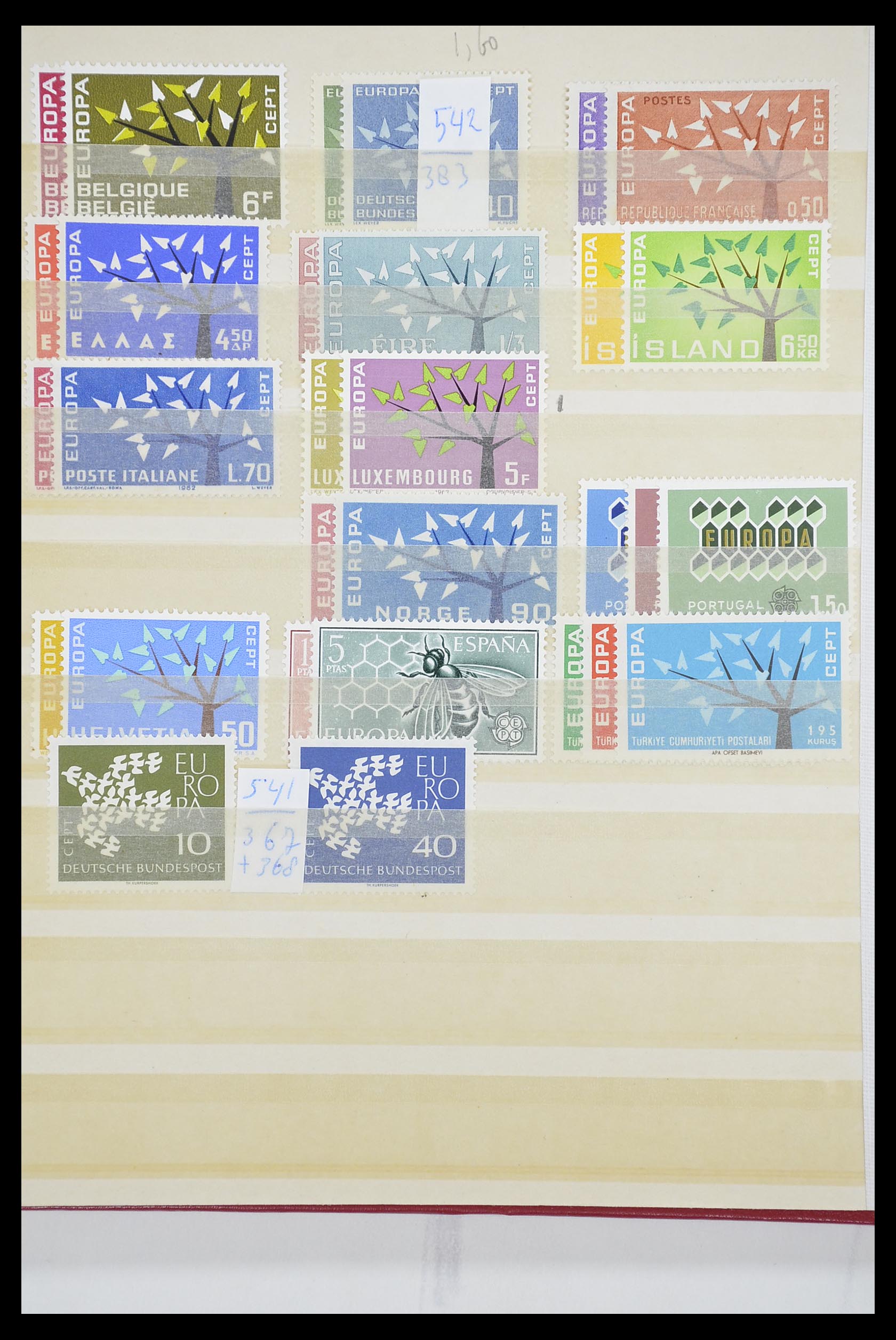 33446 048 - Postzegelverzameling 33446 Europa CEPT 1956-1961 engros.