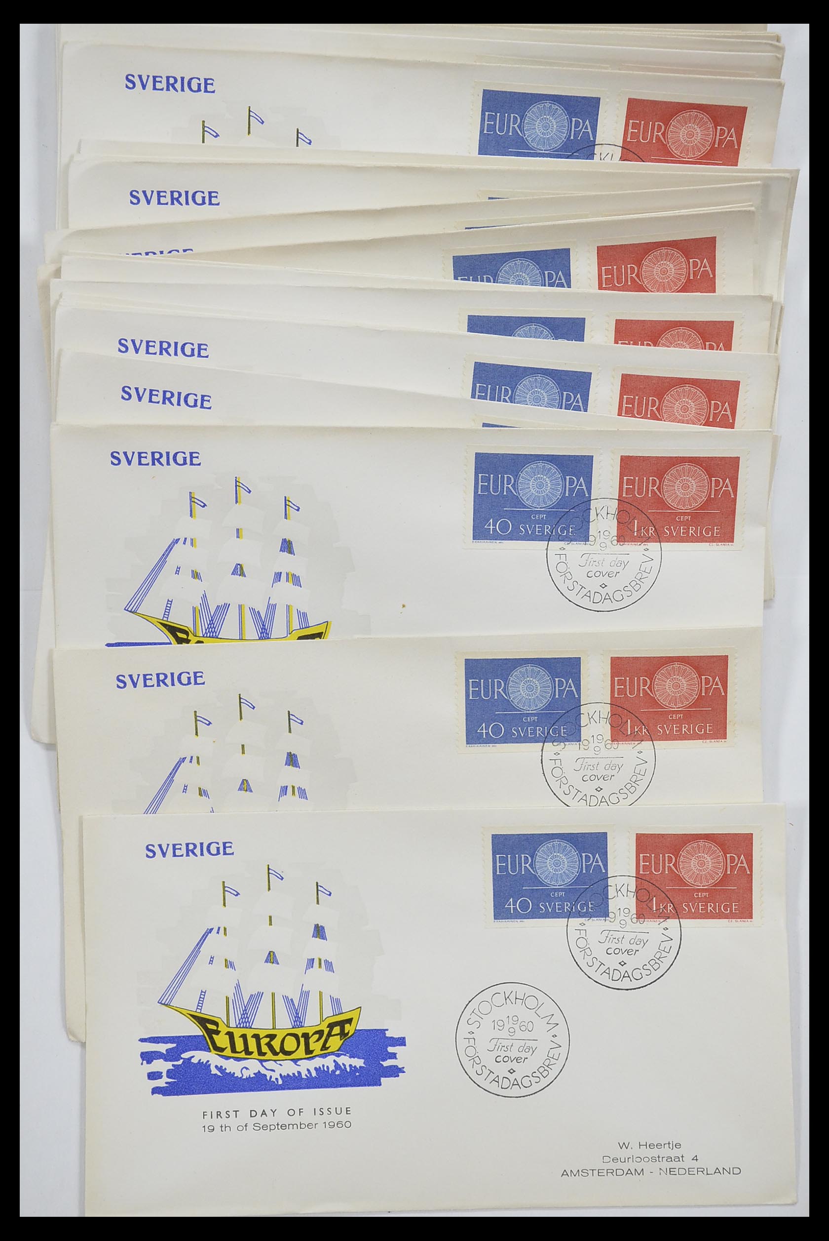 33446 284 - Postzegelverzameling 33446 Europa CEPT 1956-1961 engros.