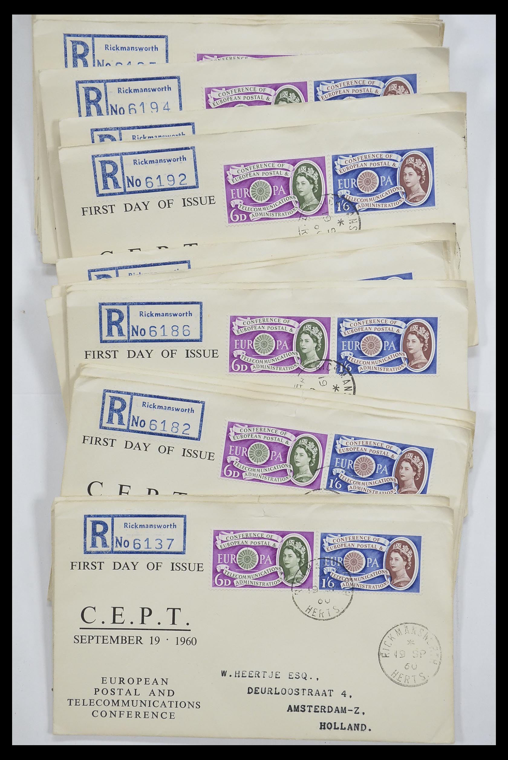 33446 290 - Postzegelverzameling 33446 Europa CEPT 1956-1961 engros.