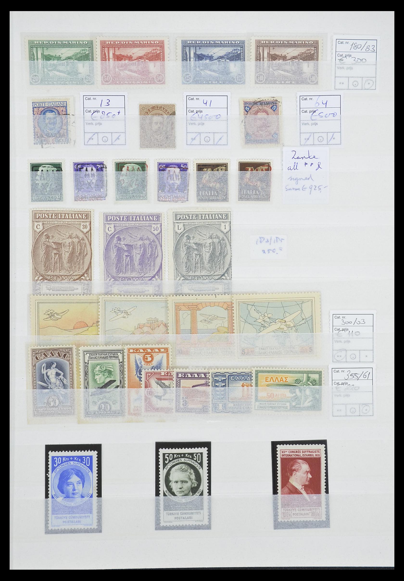 33447 003 - Stamp collection 33447 World key stamps 1900-1955.