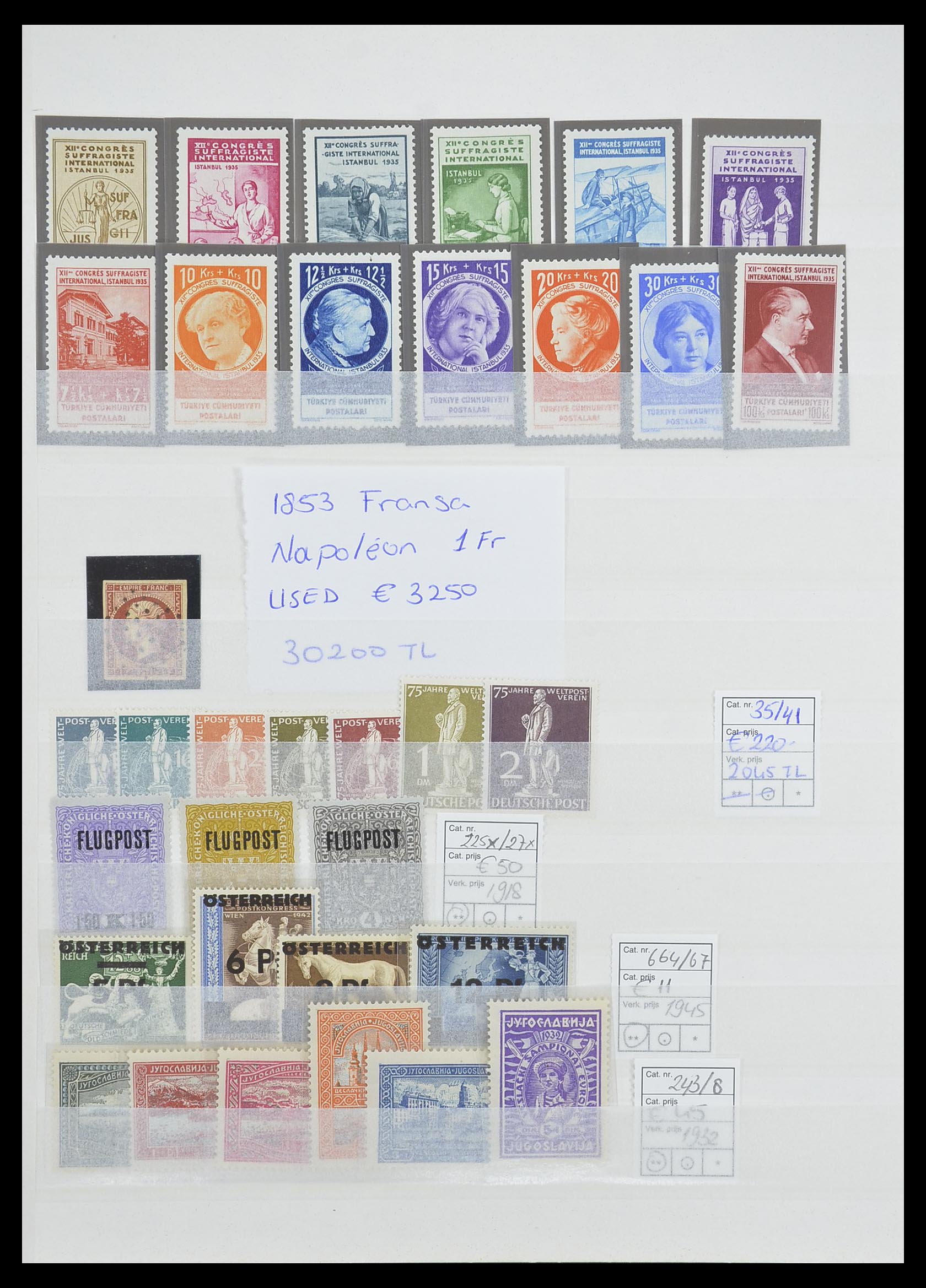 33447 006 - Stamp collection 33447 World key stamps 1900-1955.