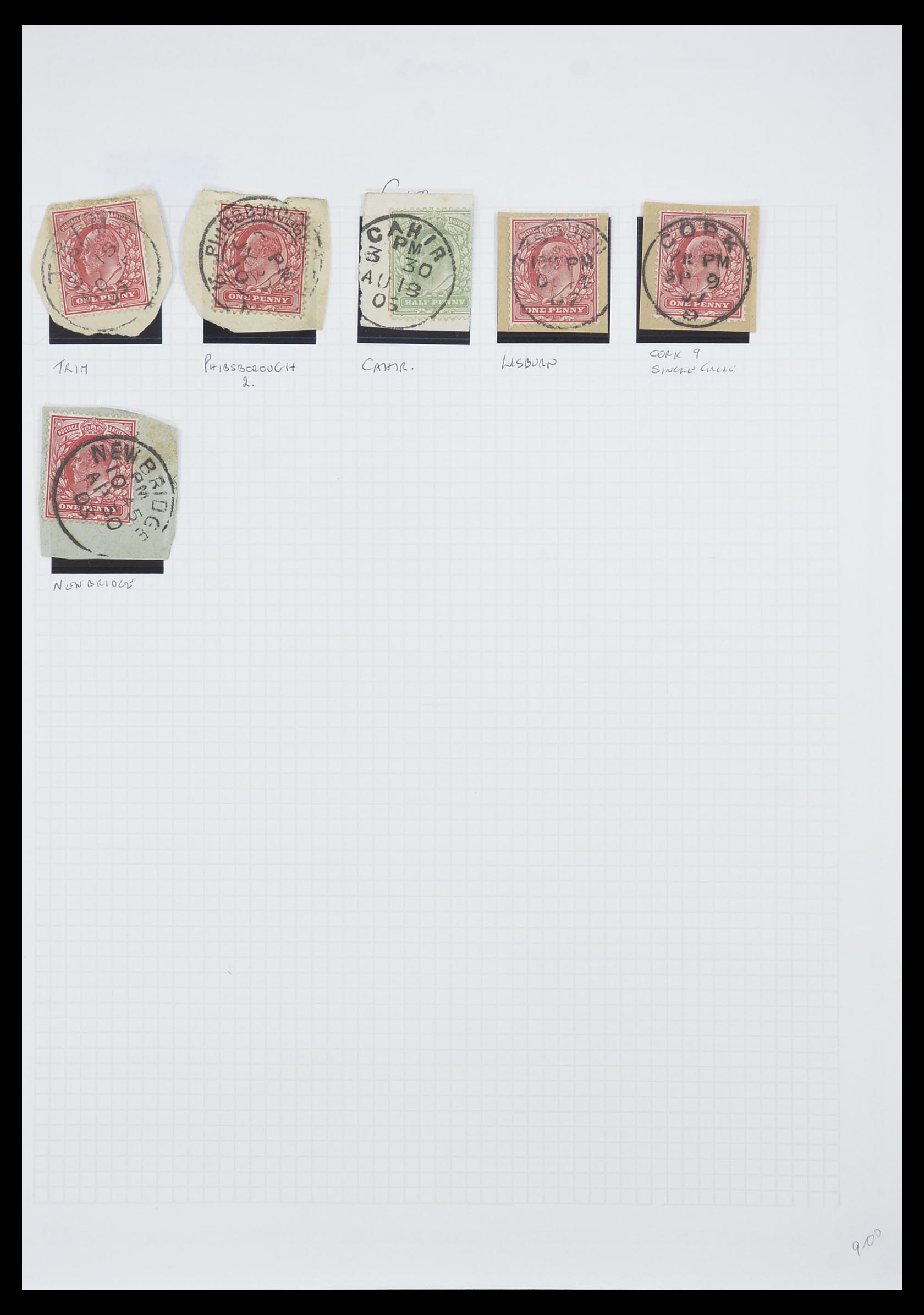 33448 010 - Postzegelverzameling 33448 Engeland gebruikt in Ierland 1855-19110.