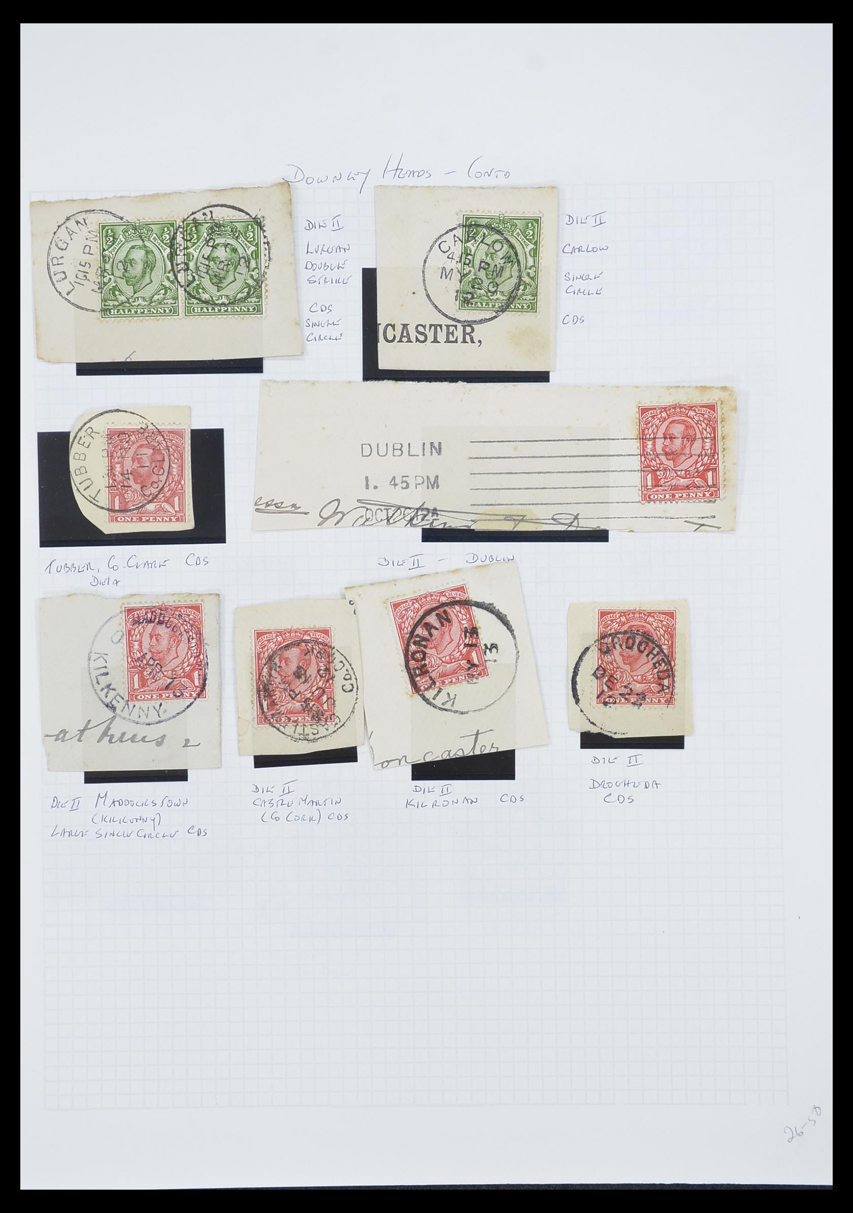 33448 013 - Postzegelverzameling 33448 Engeland gebruikt in Ierland 1855-19110.