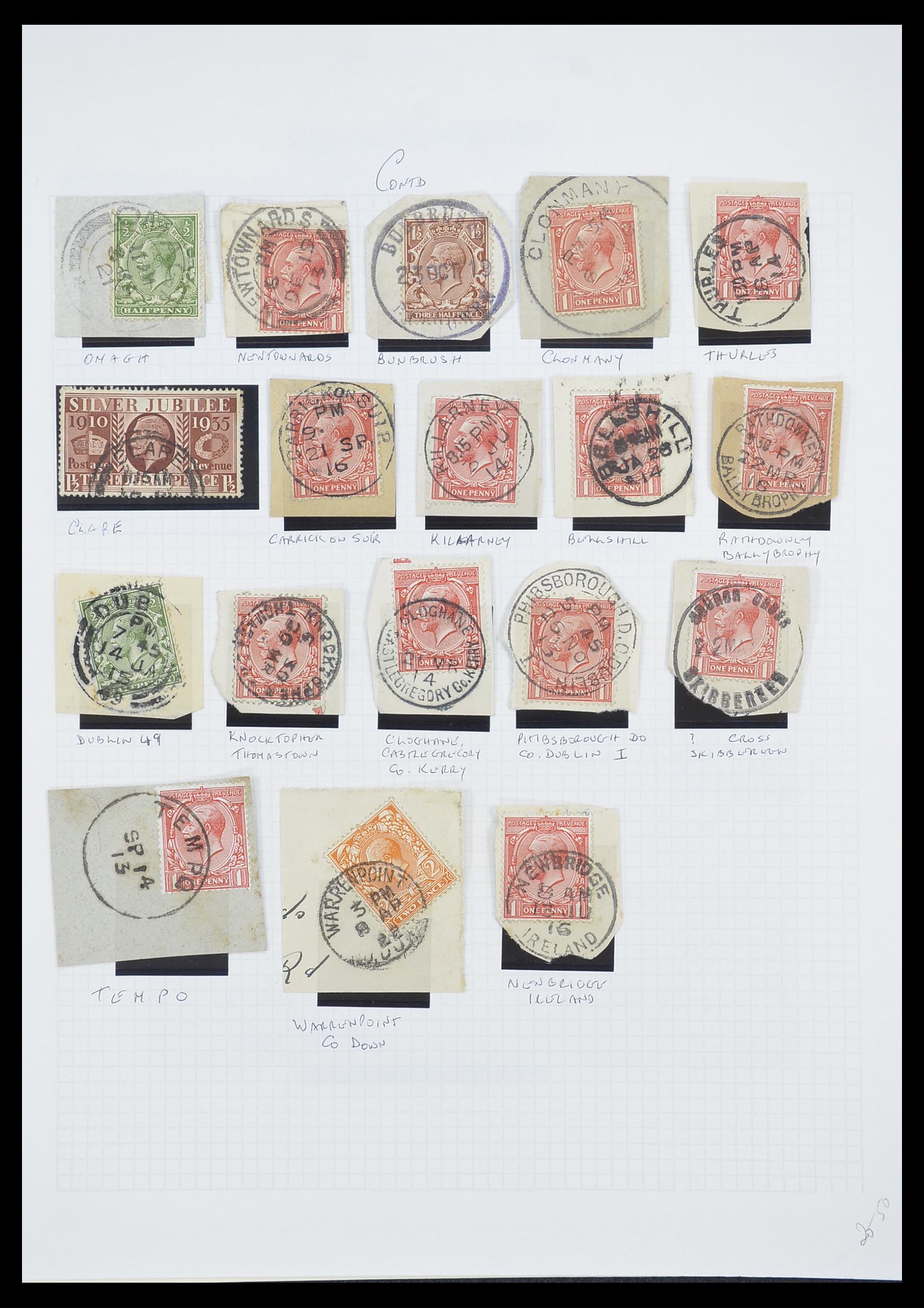 33448 014 - Postzegelverzameling 33448 Engeland gebruikt in Ierland 1855-19110.