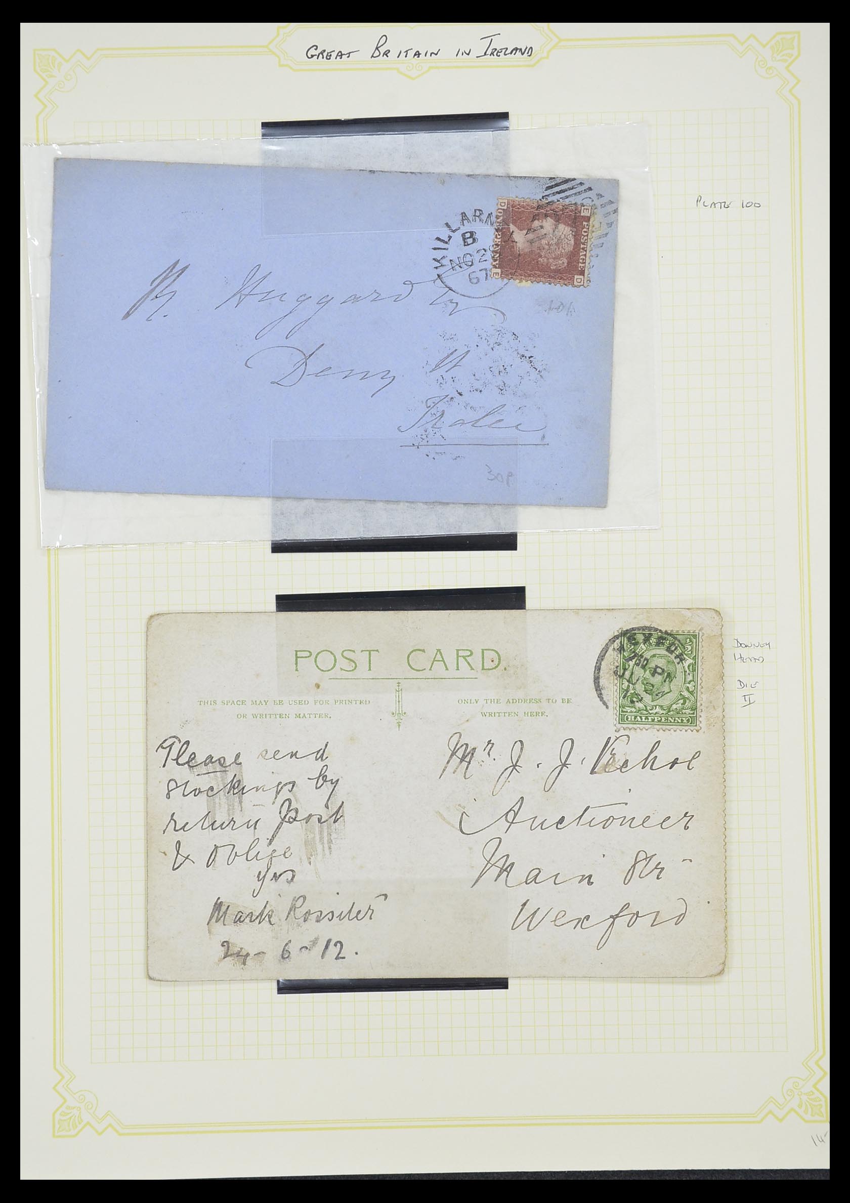 33448 015 - Postzegelverzameling 33448 Engeland gebruikt in Ierland 1855-19110.