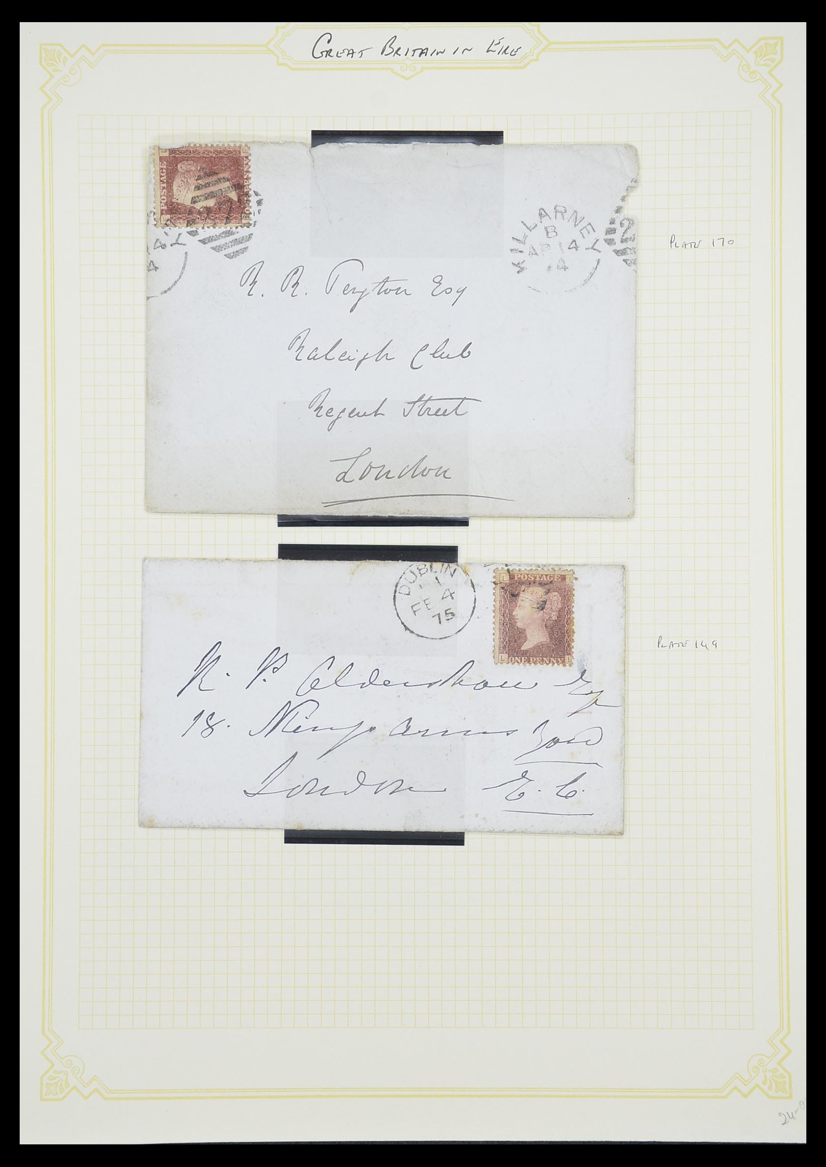 33448 016 - Postzegelverzameling 33448 Engeland gebruikt in Ierland 1855-19110.