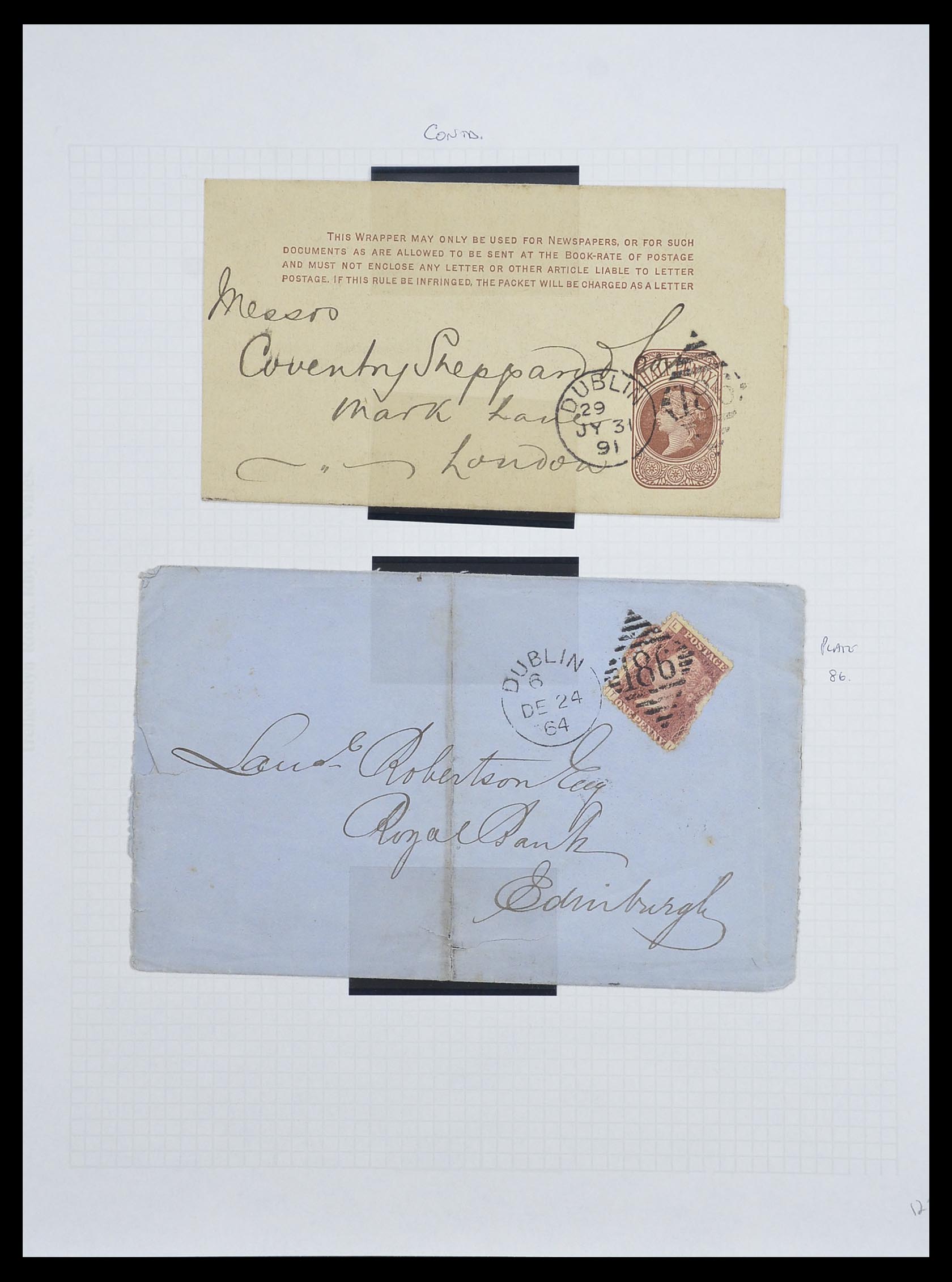 33448 017 - Postzegelverzameling 33448 Engeland gebruikt in Ierland 1855-19110.