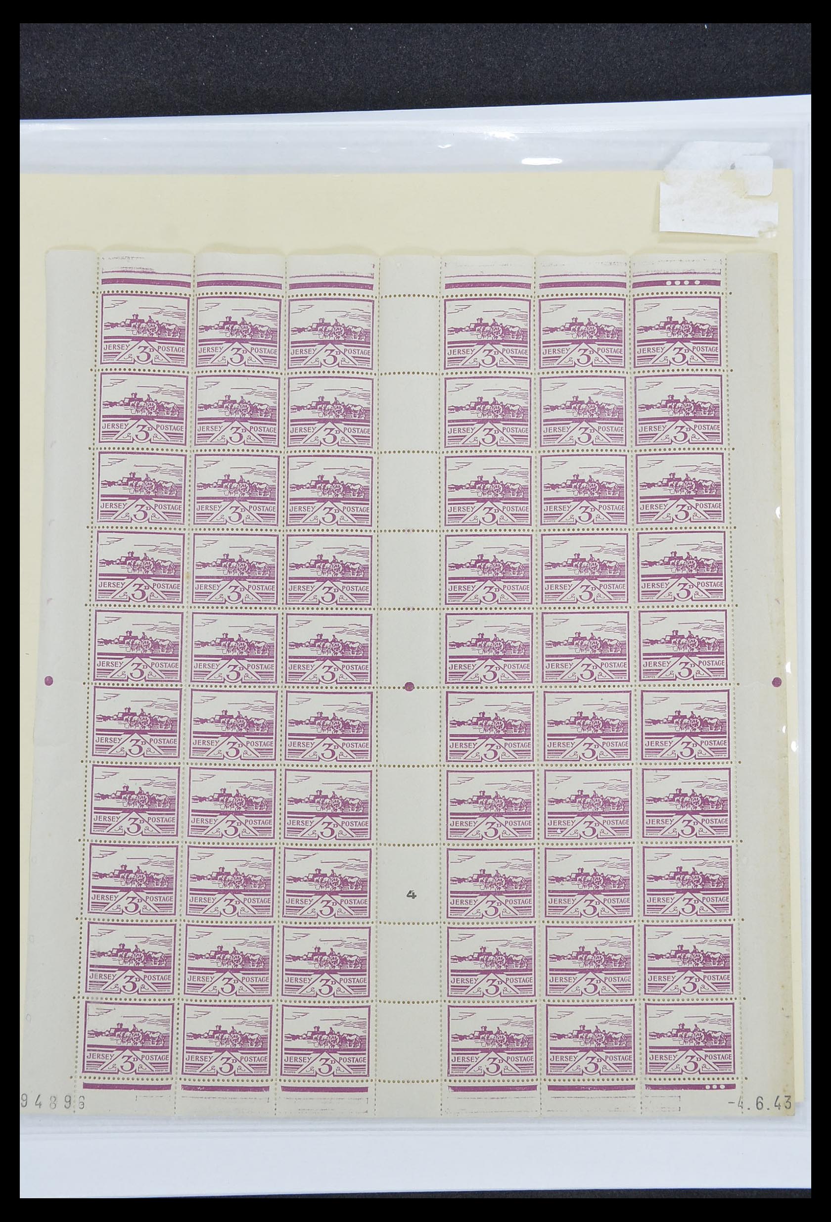 33449 006 - Postzegelverzameling 33449 Duitse bezetting Kanaaleilanden 1941-1943.