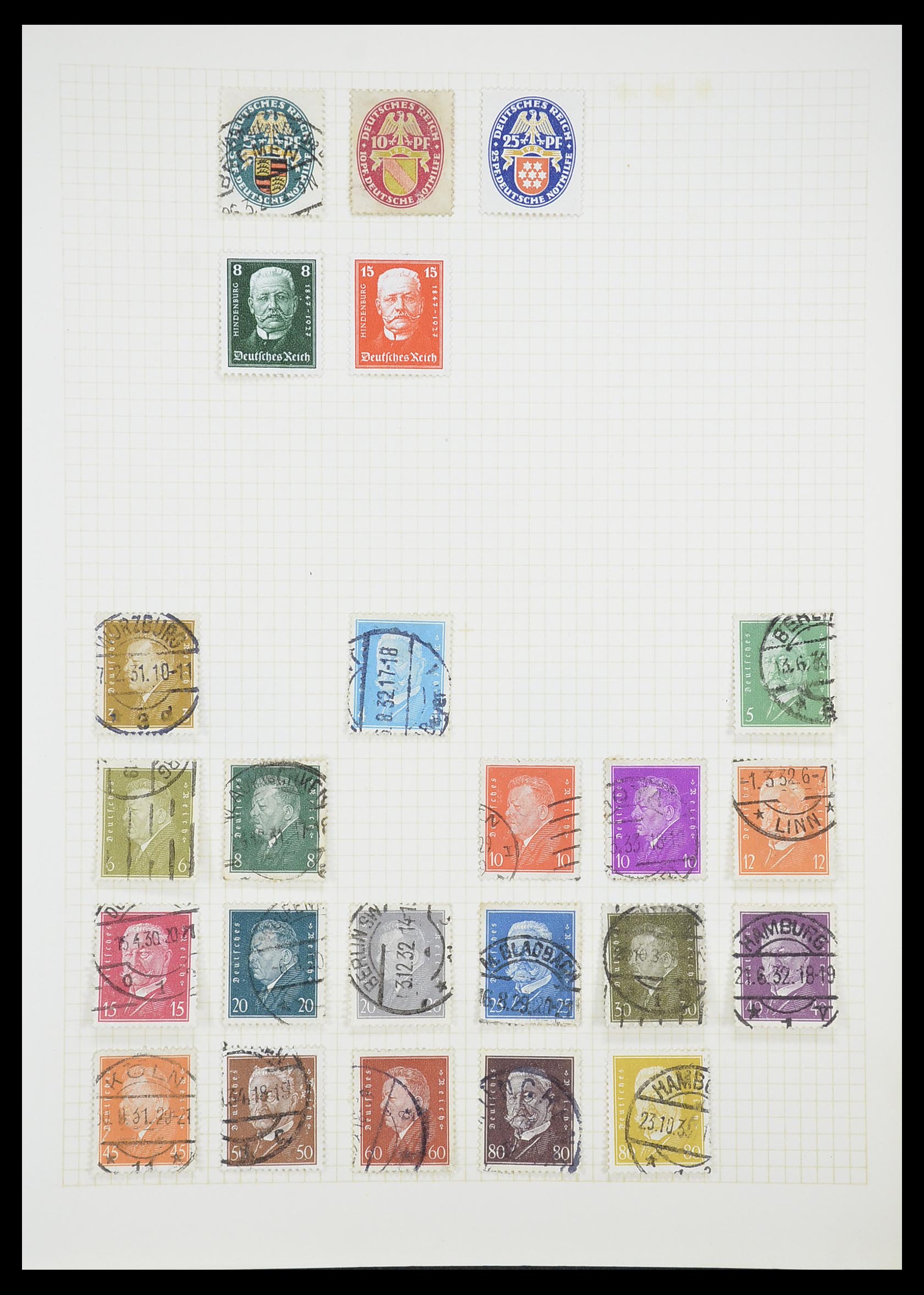 33451 032 - Postzegelverzameling 33451 Europese landen 1850-1990.