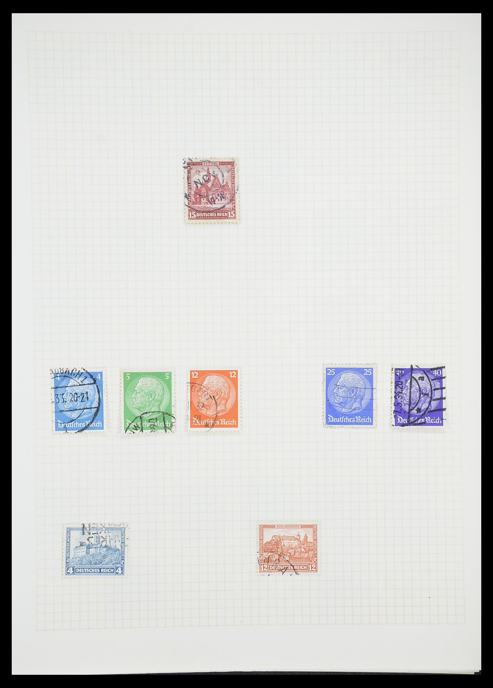 33451 036 - Postzegelverzameling 33451 Europese landen 1850-1990.