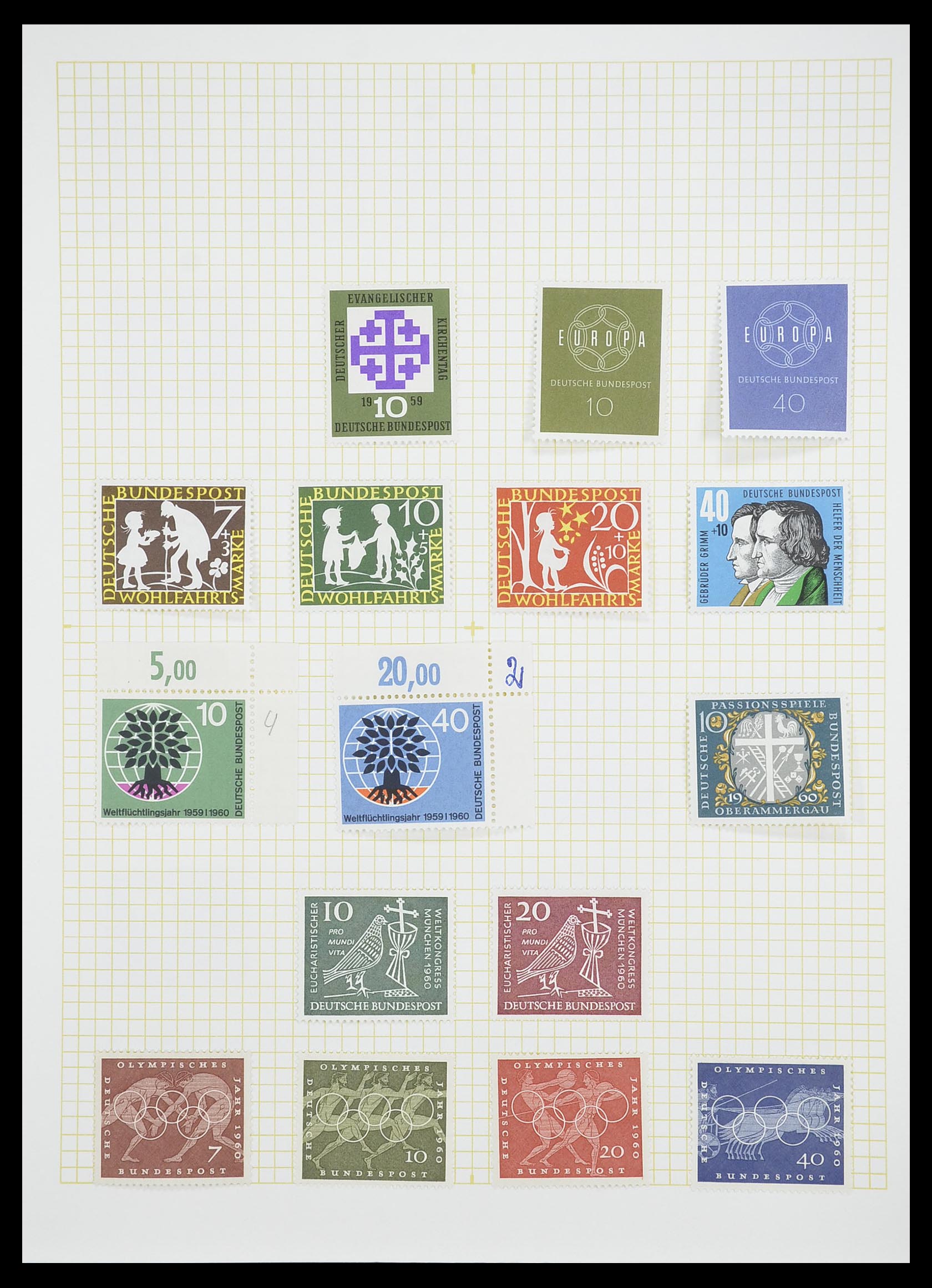 33451 061 - Postzegelverzameling 33451 Europese landen 1850-1990.