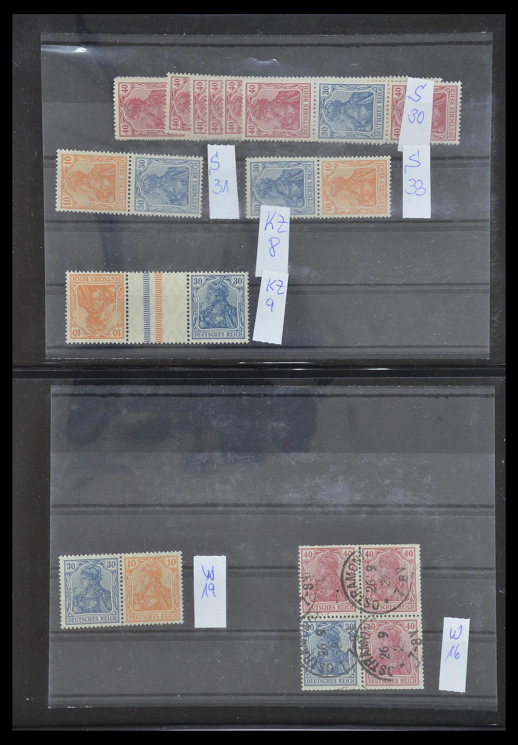 33454 002 - Postzegelverzameling 33454 Duitse rijk combinaties 1921-1941.