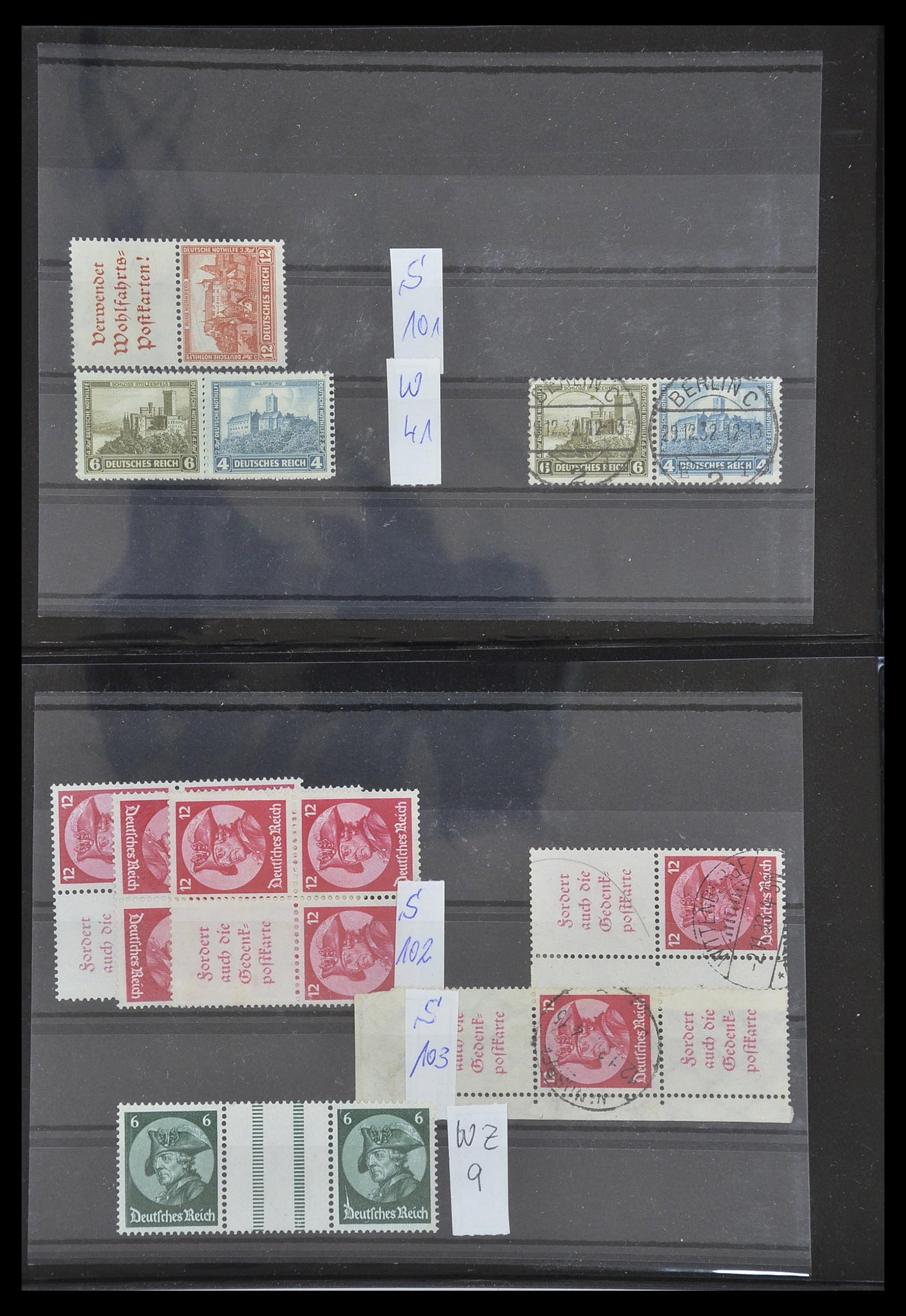 33454 006 - Postzegelverzameling 33454 Duitse rijk combinaties 1921-1941.