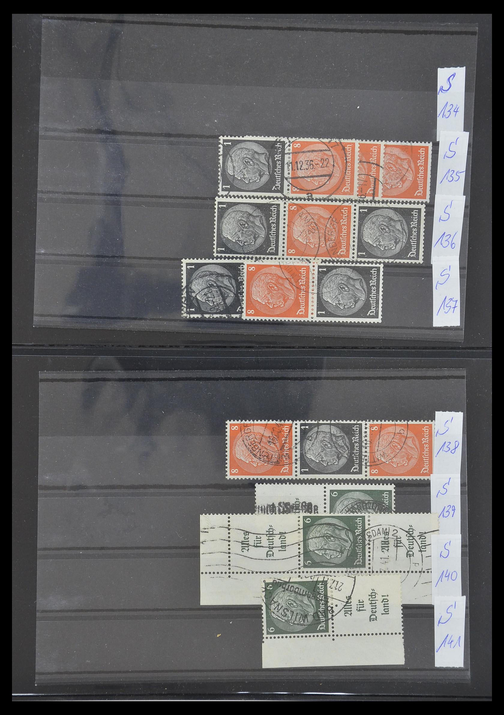 33454 014 - Postzegelverzameling 33454 Duitse rijk combinaties 1921-1941.