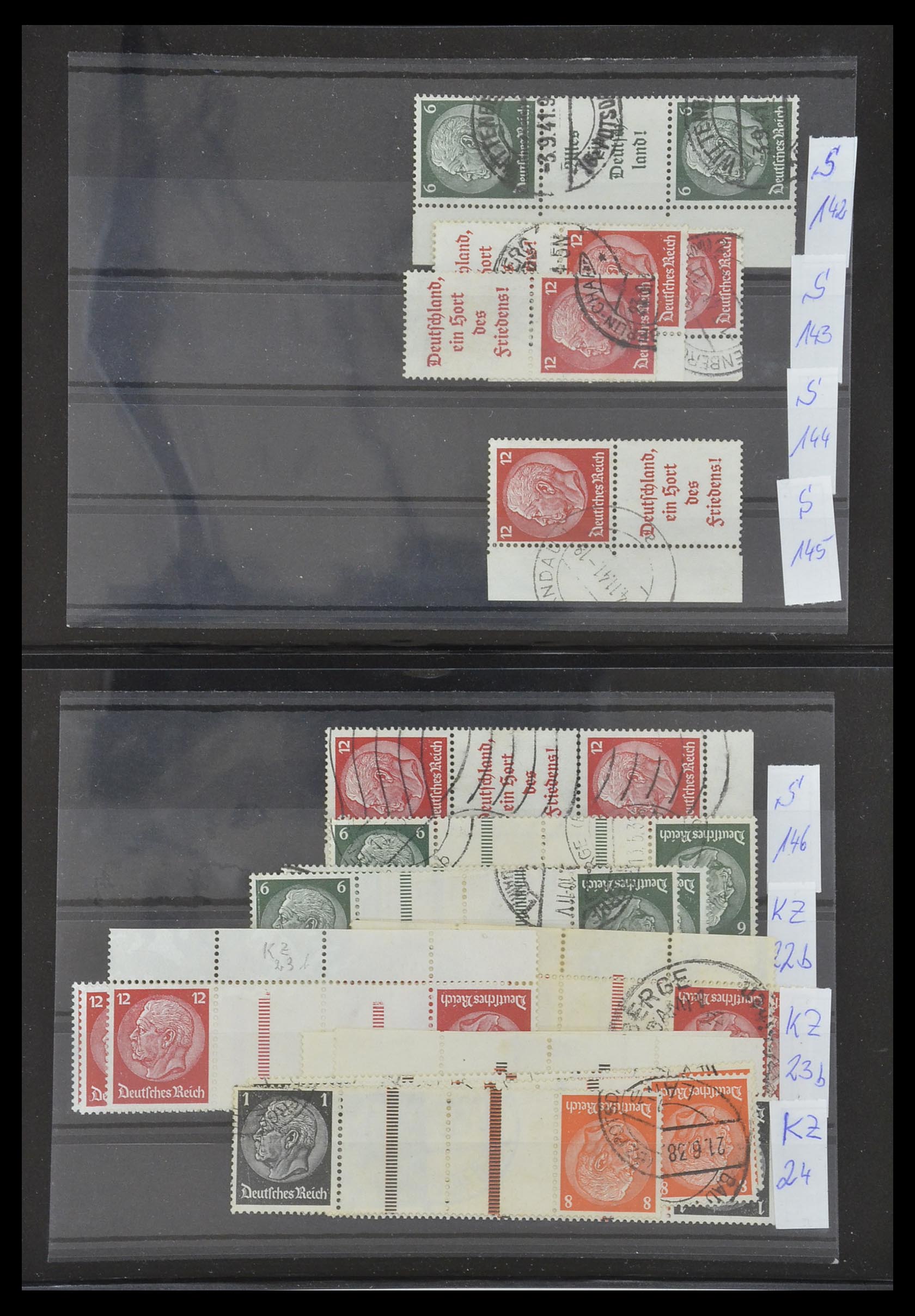 33454 015 - Postzegelverzameling 33454 Duitse rijk combinaties 1921-1941.