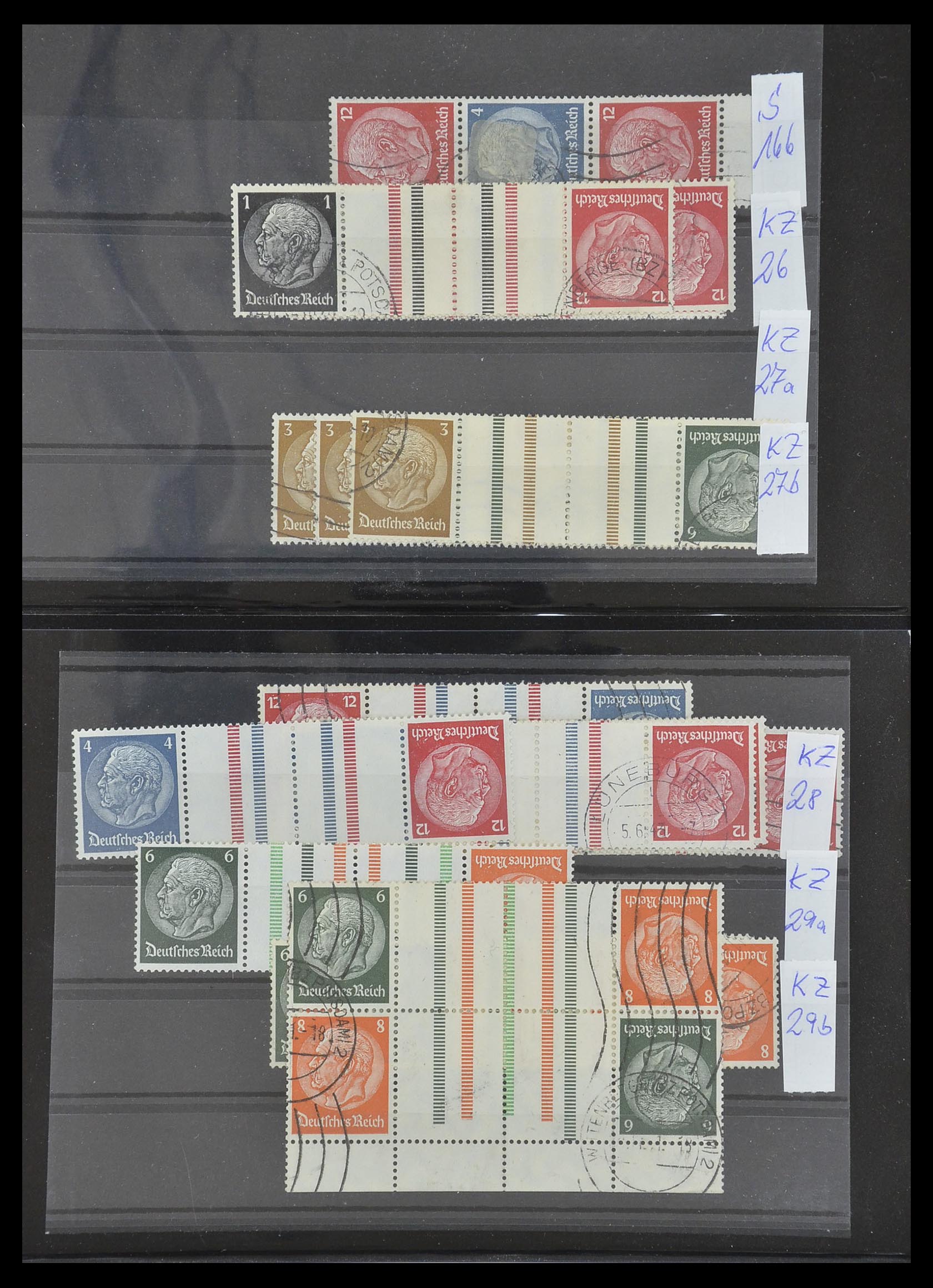 33454 019 - Postzegelverzameling 33454 Duitse rijk combinaties 1921-1941.