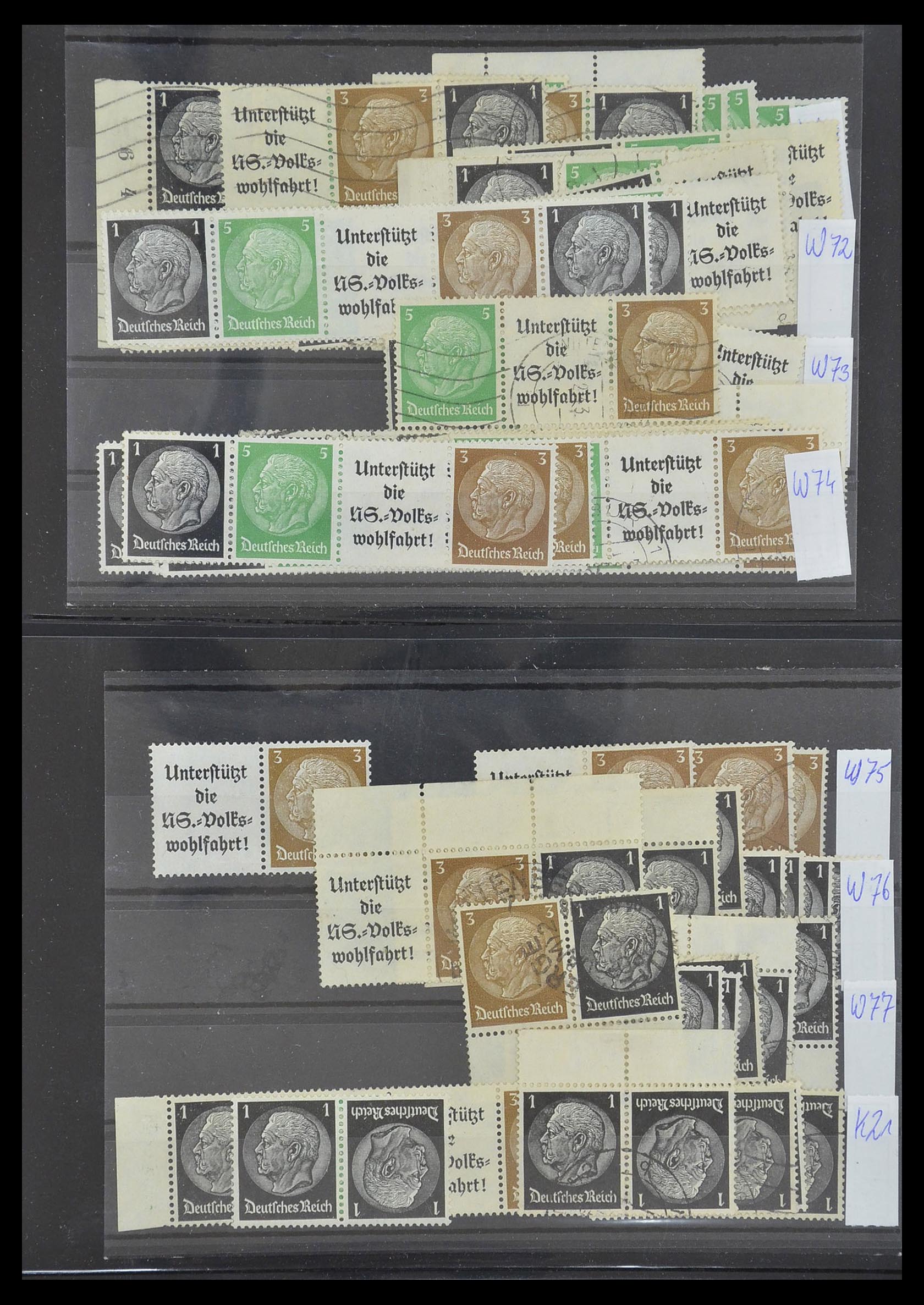 33454 020 - Postzegelverzameling 33454 Duitse rijk combinaties 1921-1941.