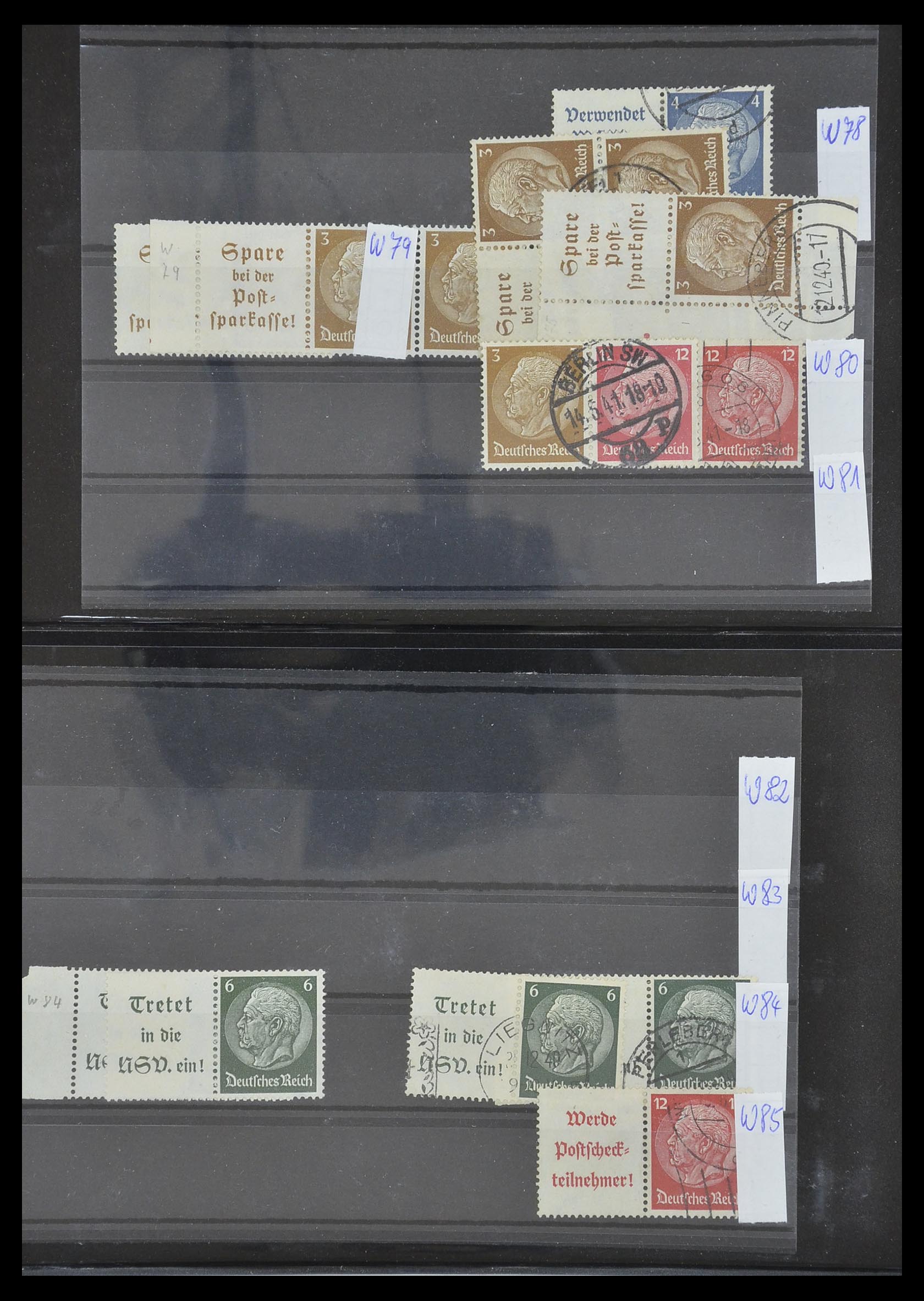 33454 021 - Postzegelverzameling 33454 Duitse rijk combinaties 1921-1941.