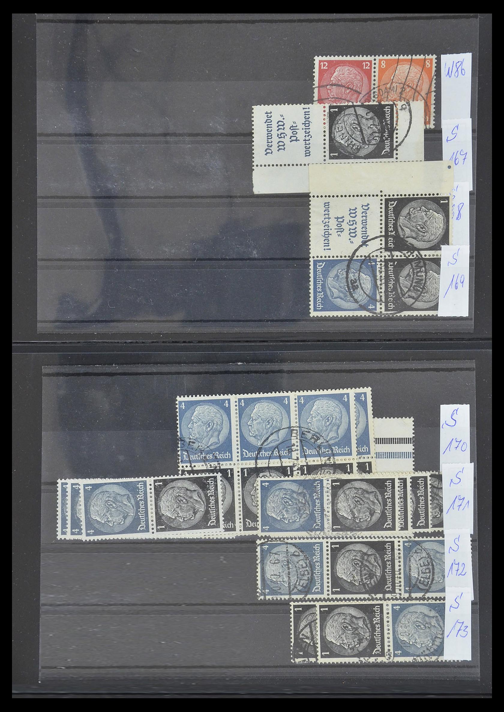 33454 022 - Stamp collection 33454 German Reich combinations 1921-1941.