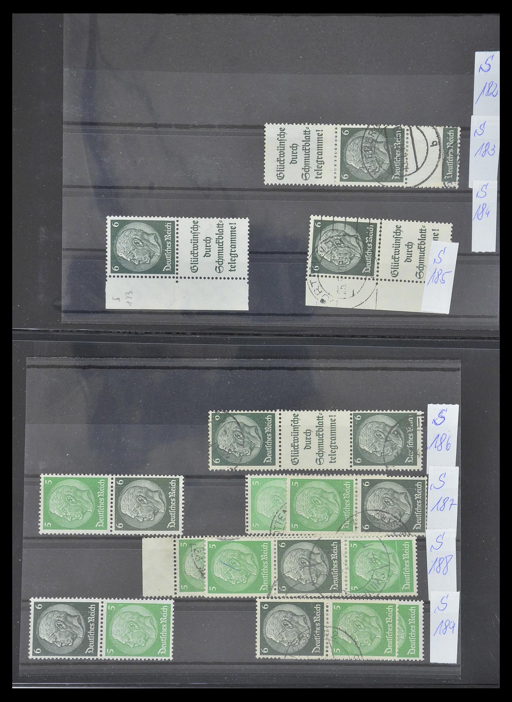 33454 024 - Postzegelverzameling 33454 Duitse rijk combinaties 1921-1941.