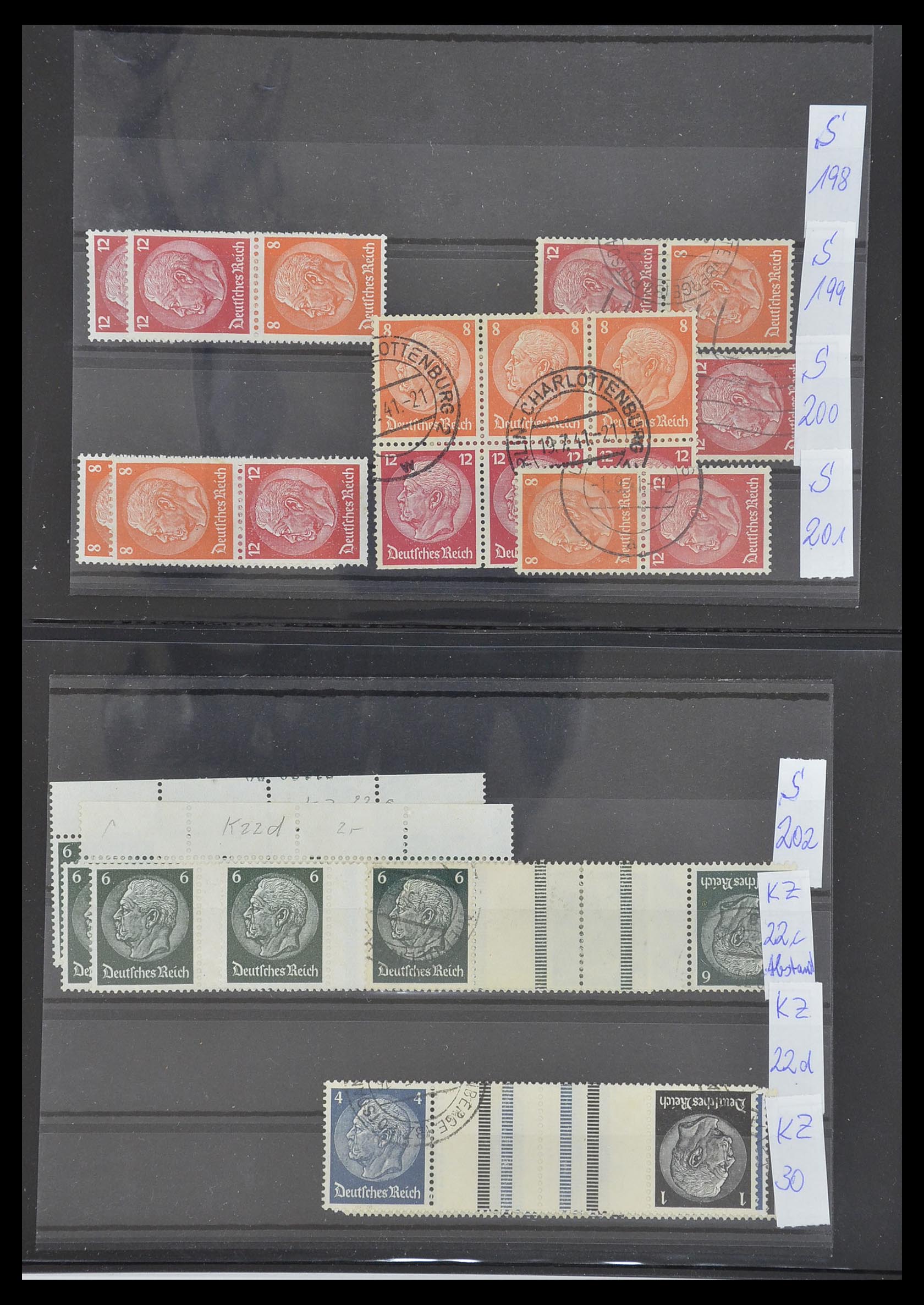 33454 026 - Postzegelverzameling 33454 Duitse rijk combinaties 1921-1941.