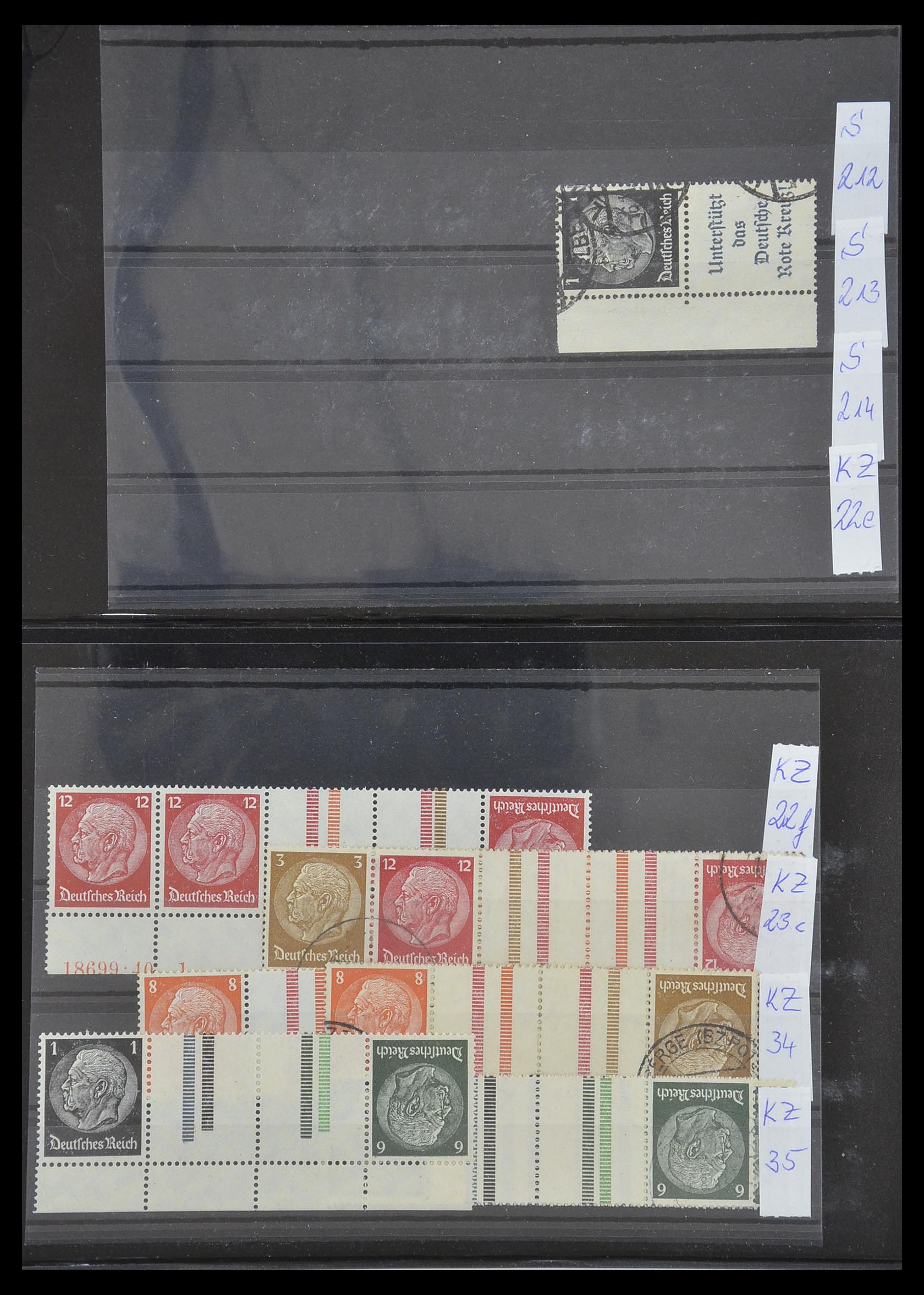 33454 029 - Postzegelverzameling 33454 Duitse rijk combinaties 1921-1941.