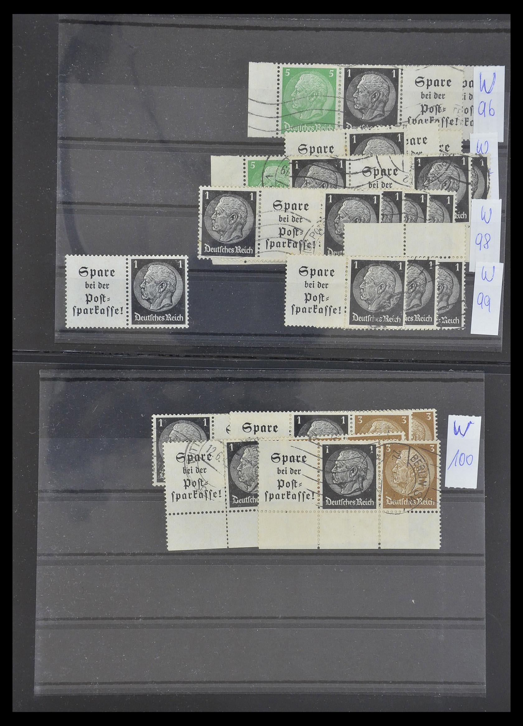 33454 032 - Postzegelverzameling 33454 Duitse rijk combinaties 1921-1941.