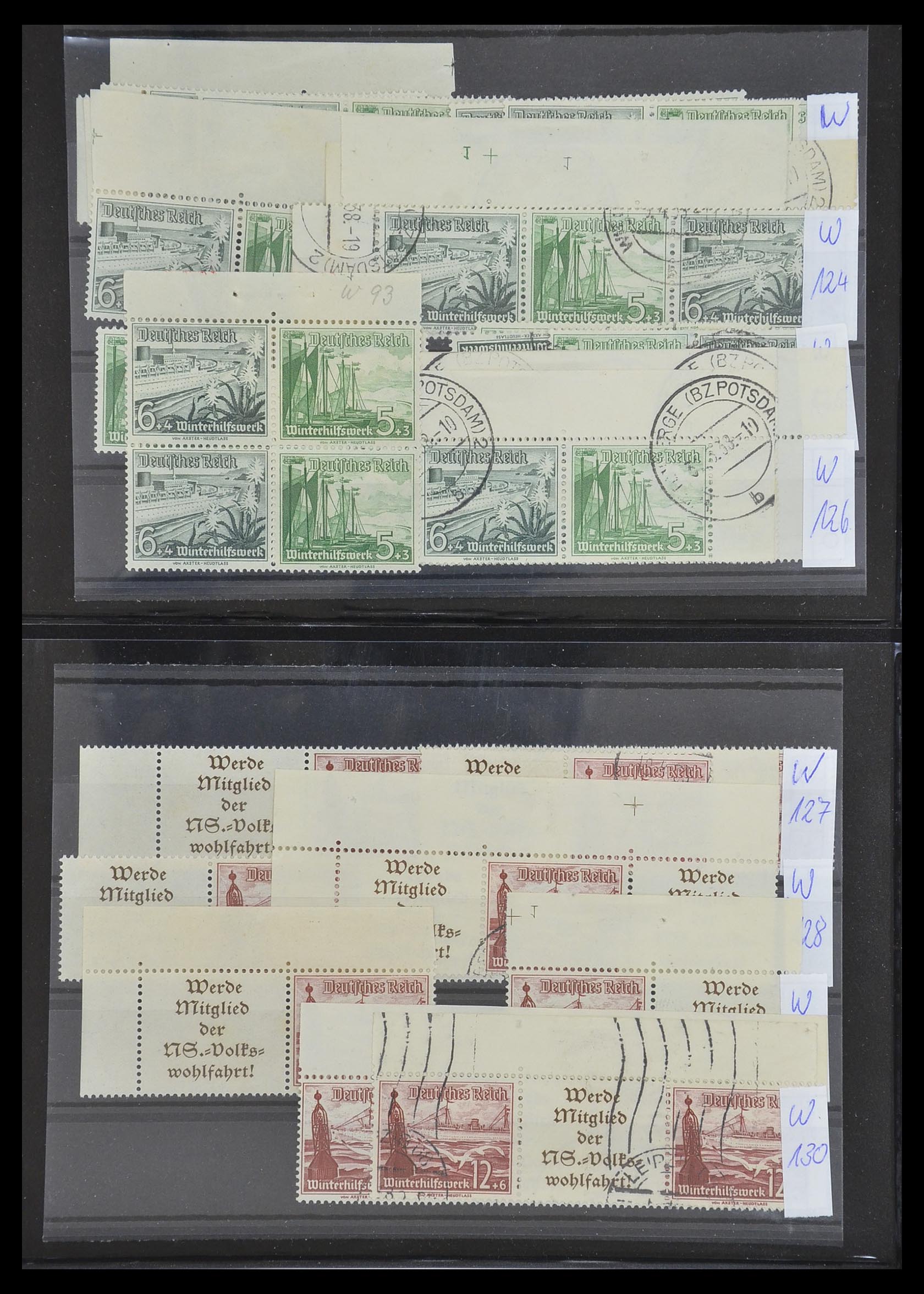 33454 041 - Postzegelverzameling 33454 Duitse rijk combinaties 1921-1941.