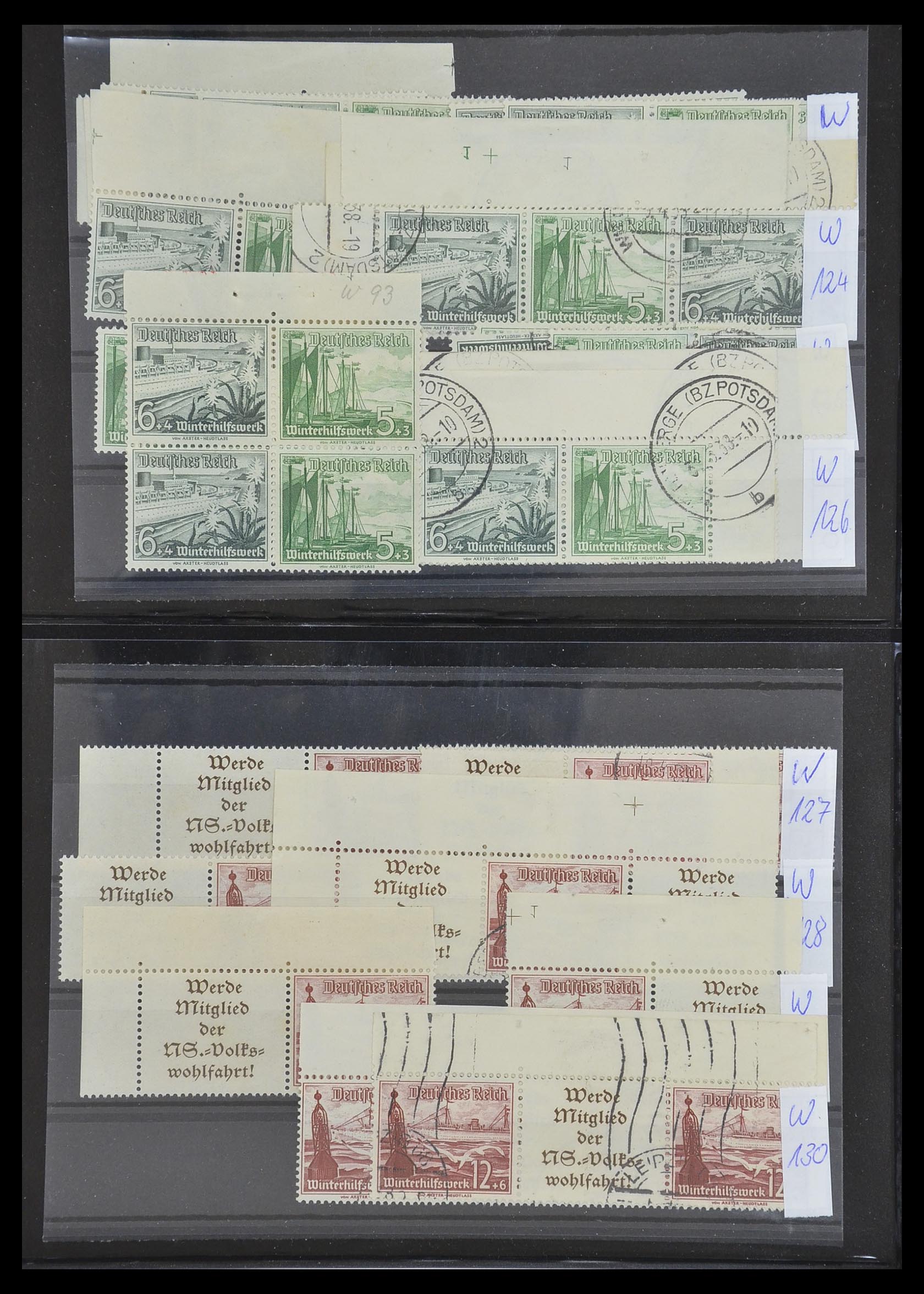 33454 041 - Stamp collection 33454 German Reich combinations 1921-1941.