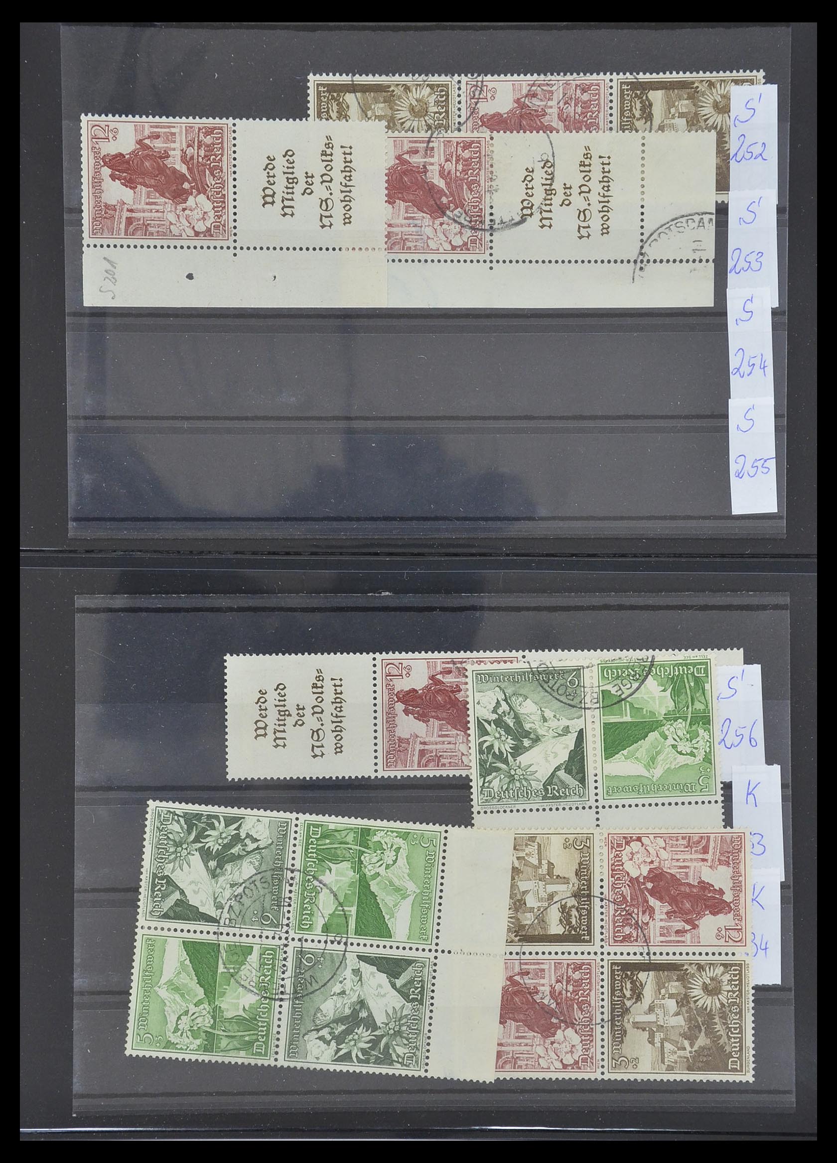 33454 044 - Postzegelverzameling 33454 Duitse rijk combinaties 1921-1941.
