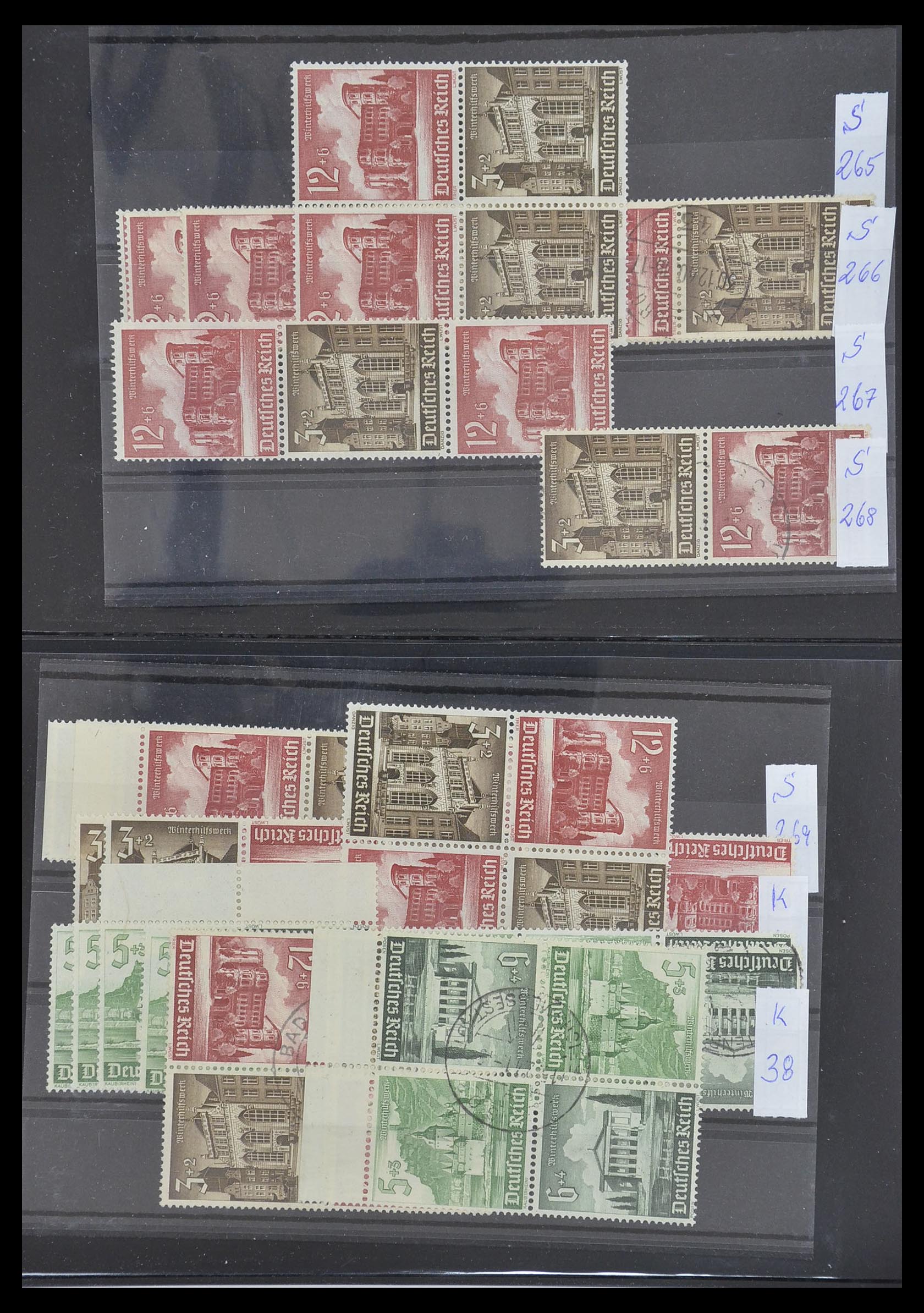 33454 048 - Postzegelverzameling 33454 Duitse rijk combinaties 1921-1941.